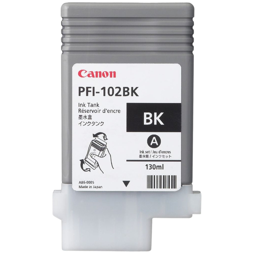 New, Pre-Owned - Canon PFI-102 130mL Black Ink Cartridge