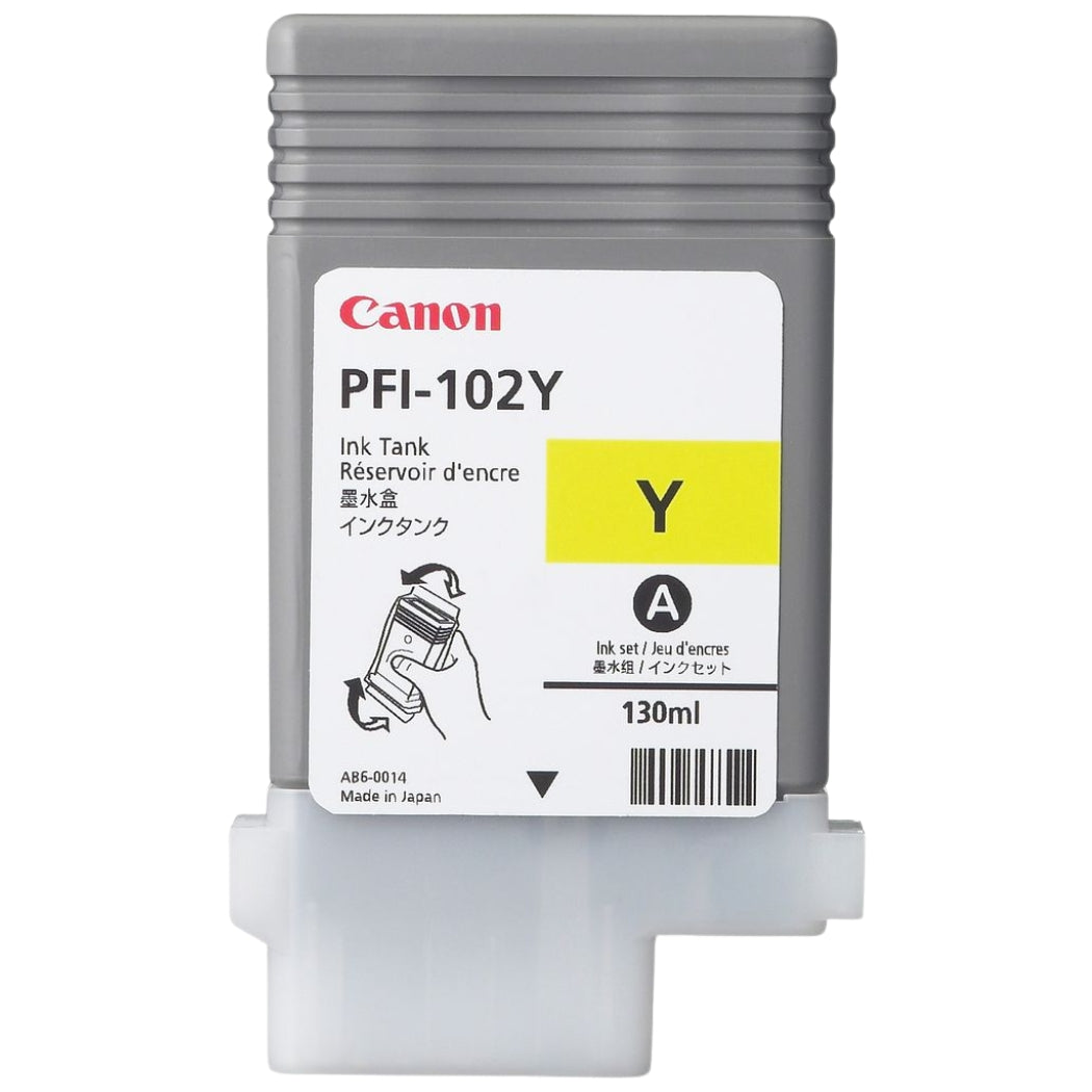 New, Pre-Owned - Canon PFI-102 130mL Yellow Ink Cartridge