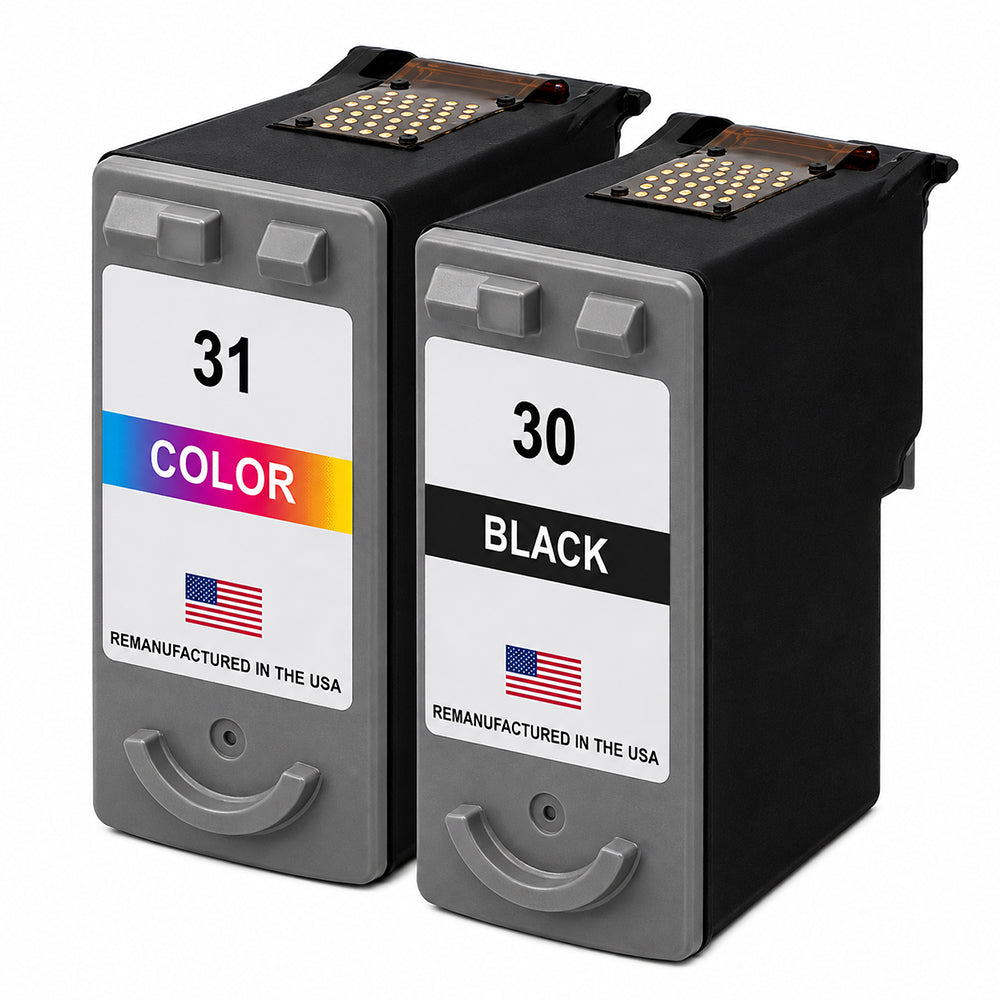U.S. Remanufactured for Canon PG-30 Black / CL-31 Color Combo Pack Ink Cartridges