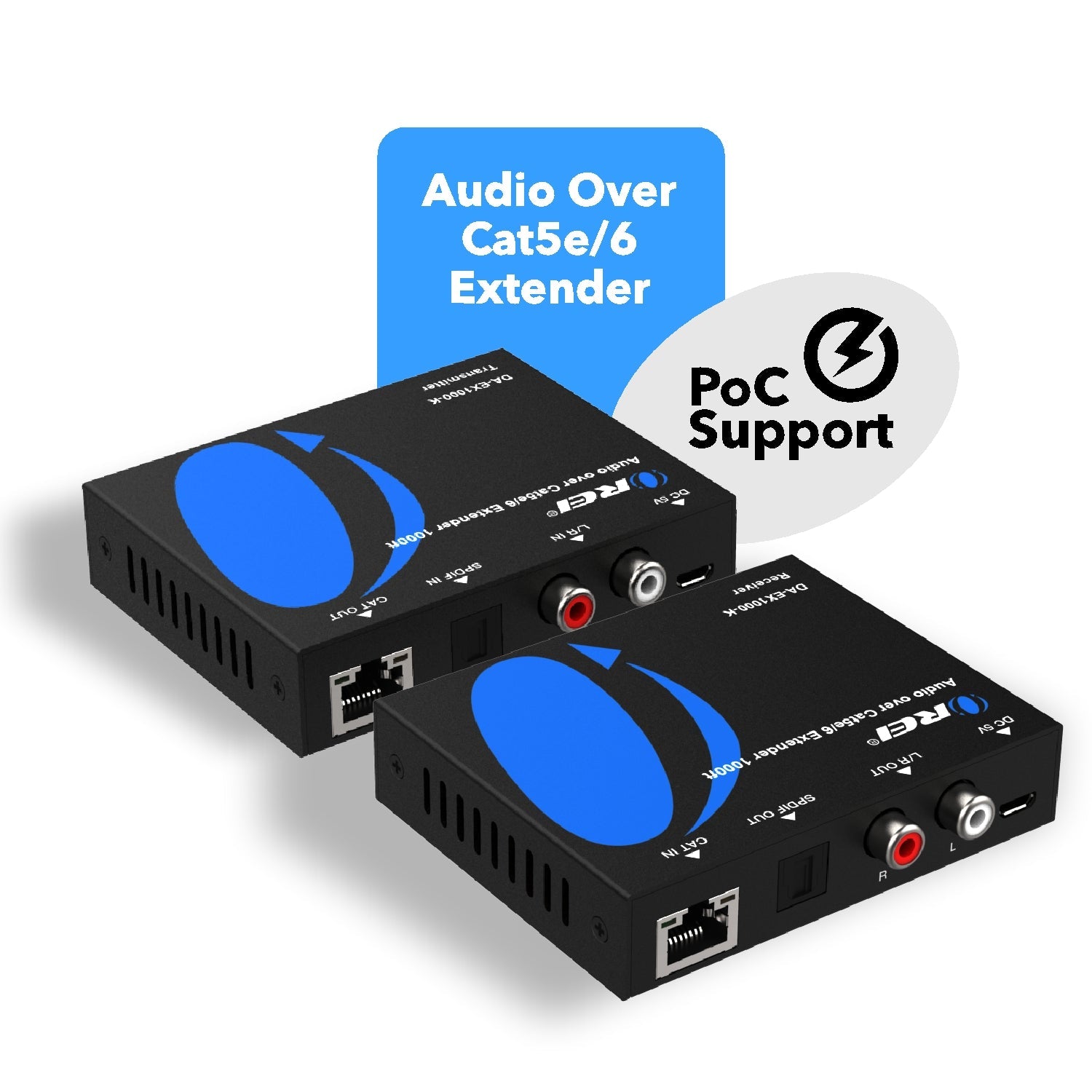 S/PDIF & L/R Audio Extender - 1000ft (cat6)-DA-EX1000-K