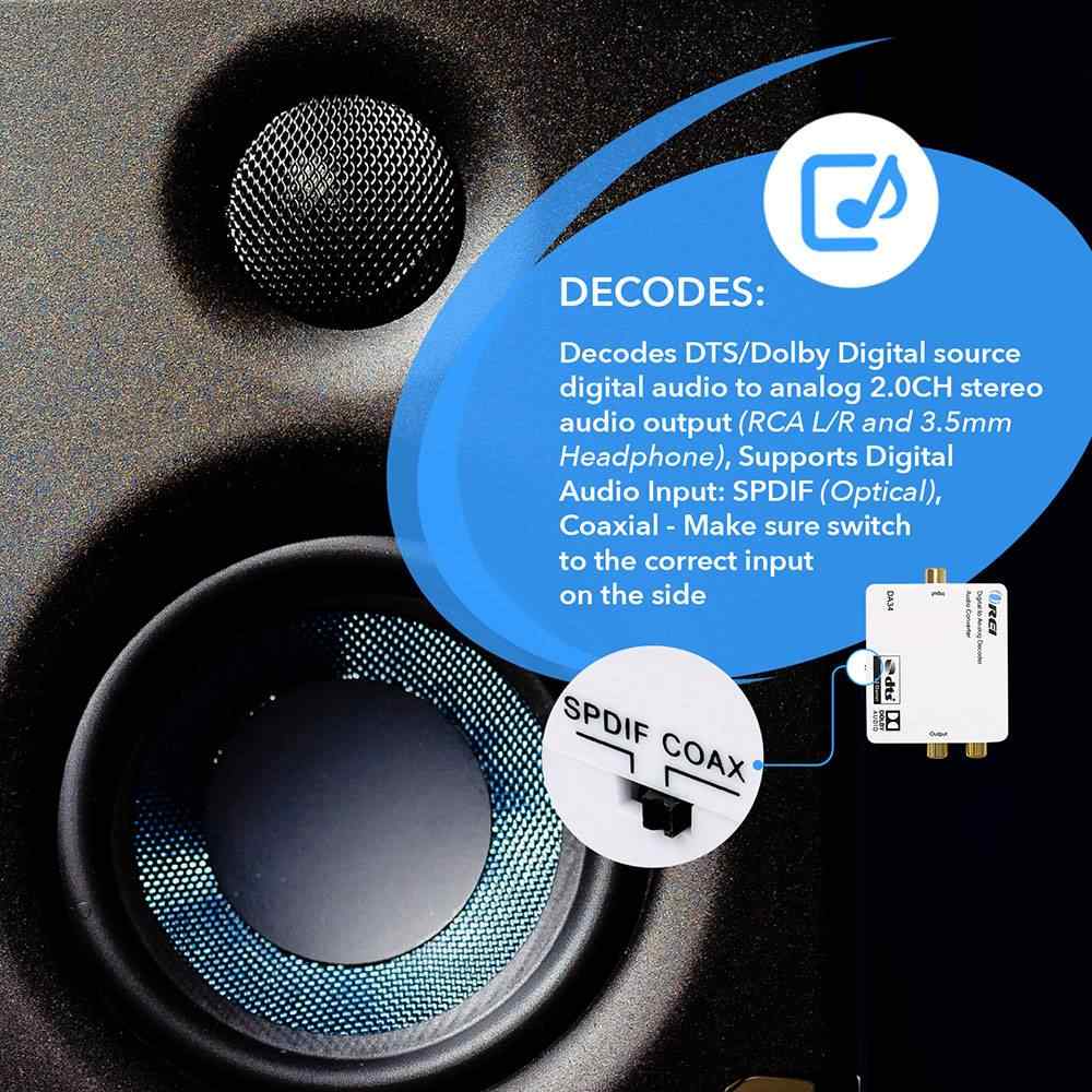 Digital to Analog Decoder Audio Converter-DA34