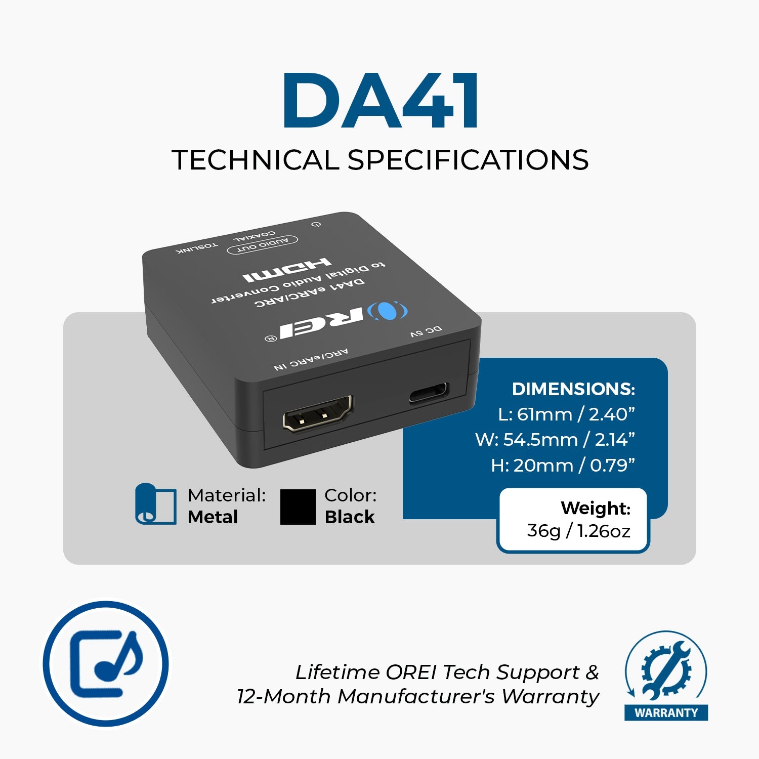 eARC/ARC to Digital Audio Converter (DA41)