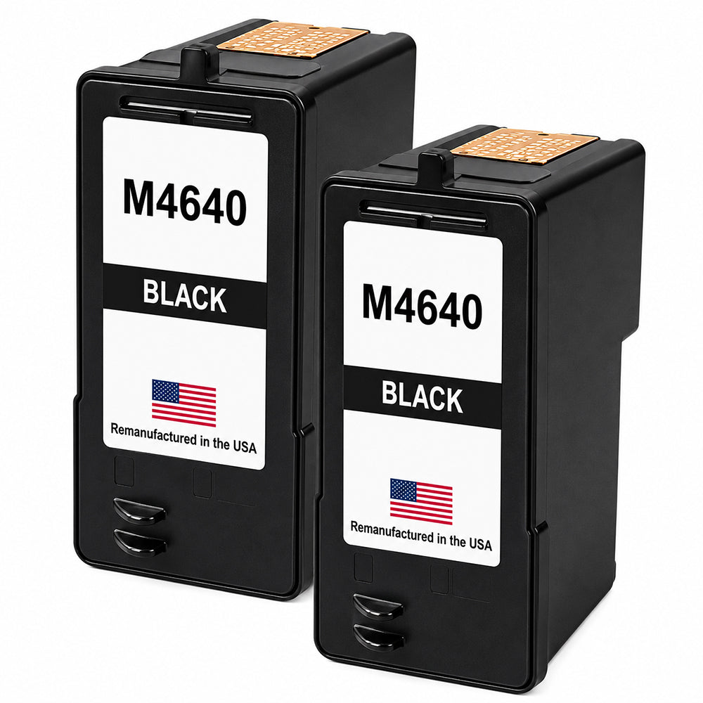 U.S. Remanufactured for Dell Series 5 M4640 Black Ink Cartridges Twin Pack