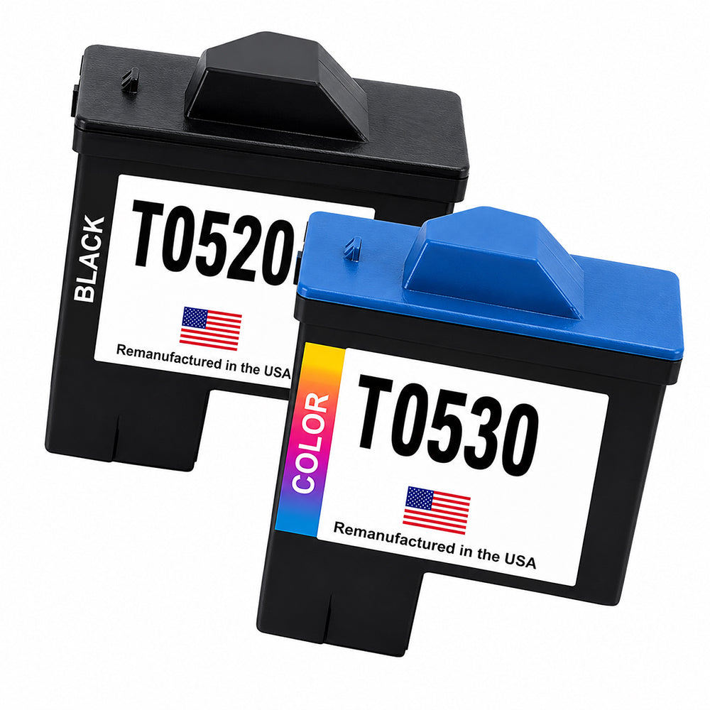 U.S. Remanufactured for Dell Series 1 T0529 Black / T0530 Color Ink Cartridges Combo Pack