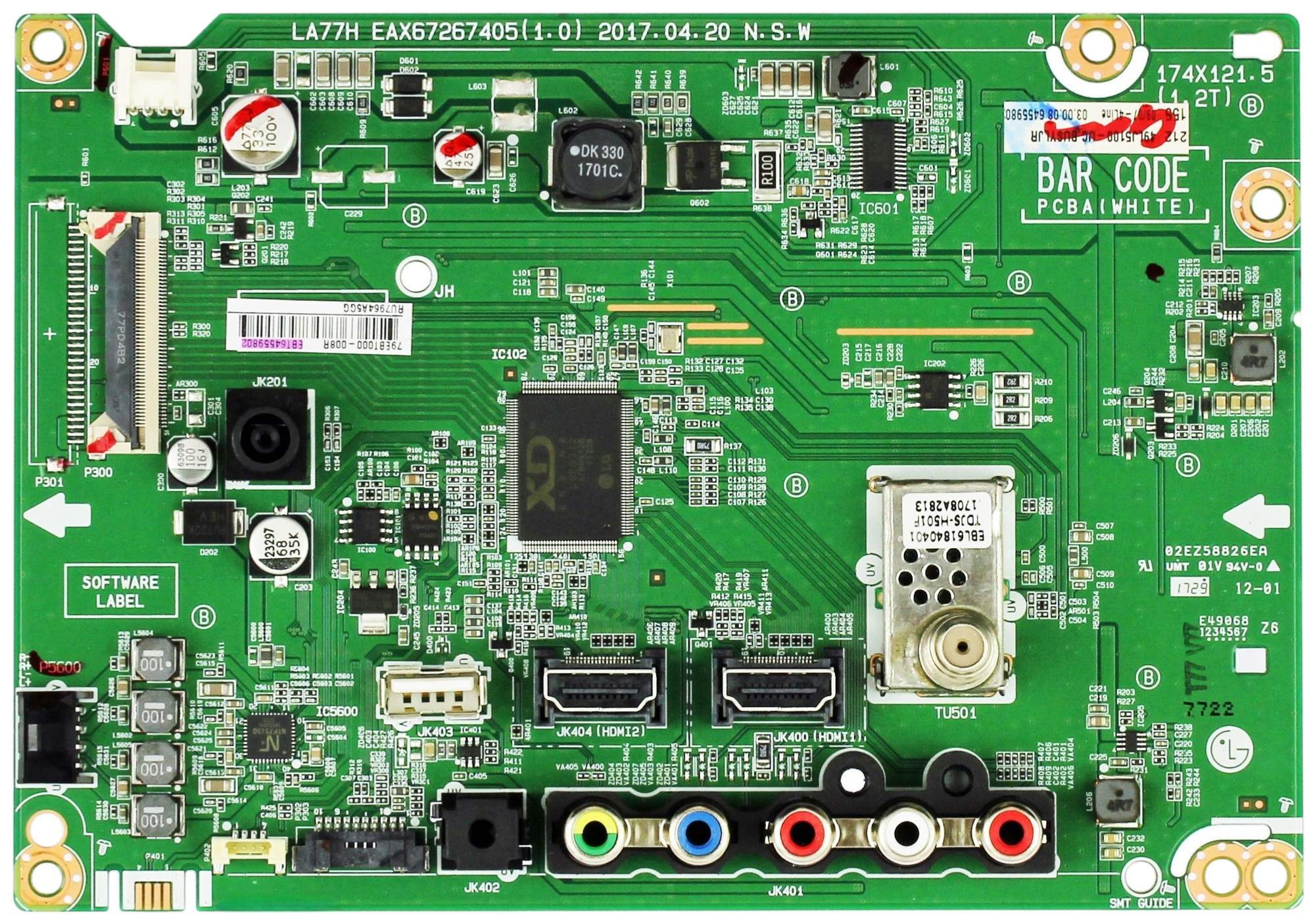 EBT64559802 LG Main Board, EAX67267405(1.0), EBT64559802, 49LJ5100
