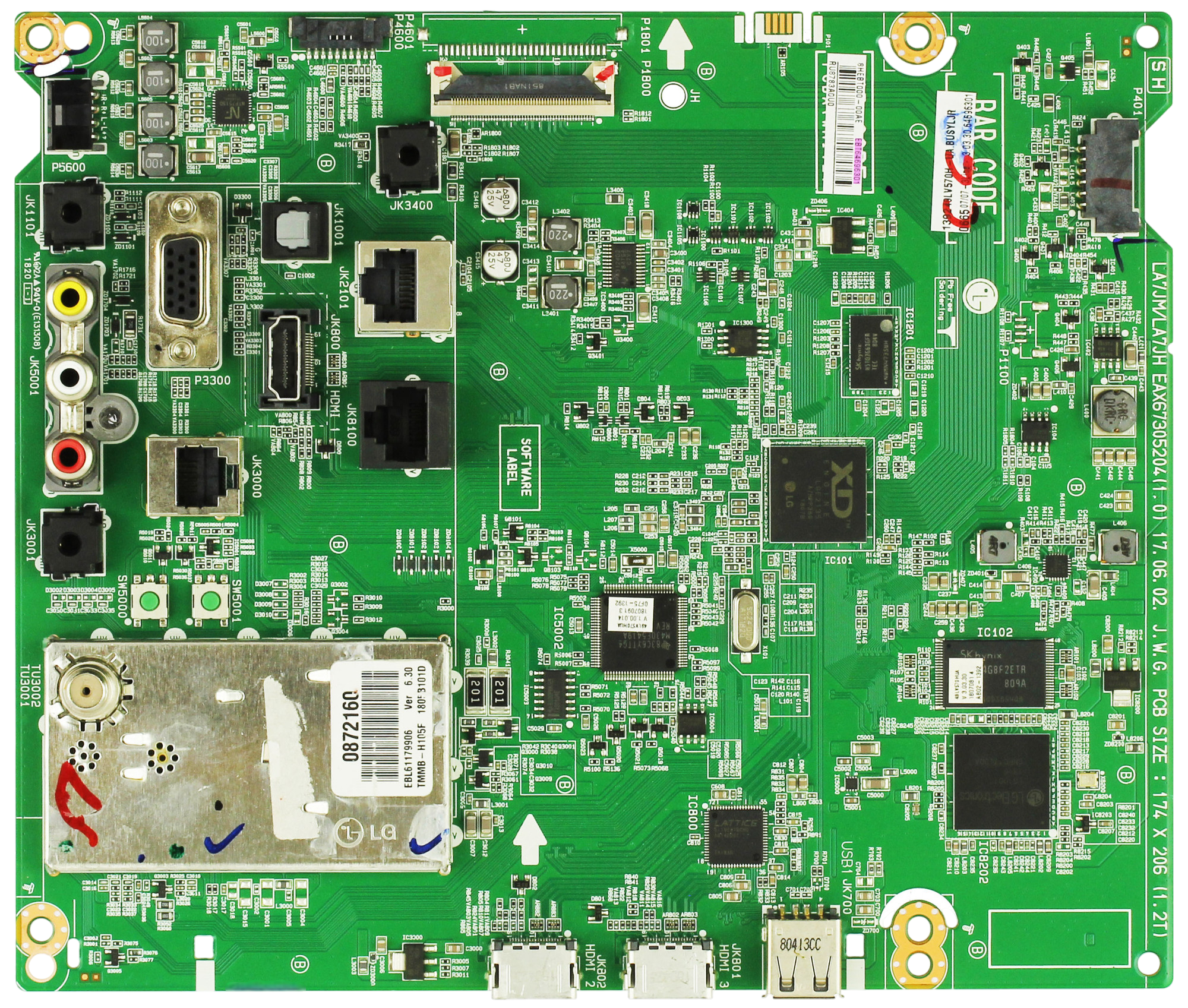 LG EBT64696301 Main Board for 49LV570H-UA Hospitality Hotel TV