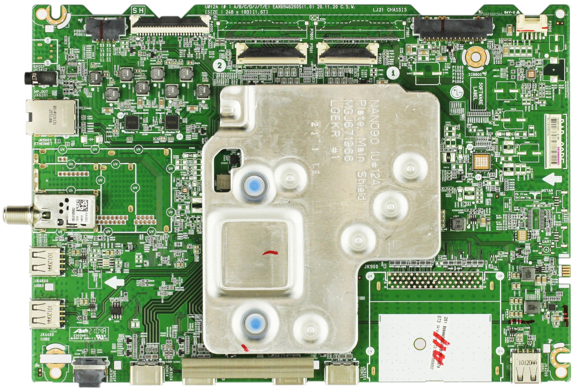EBT66666601 LG Main Board, EAX69462005(1.0), RU1516A0H3, 86NANO90UPA