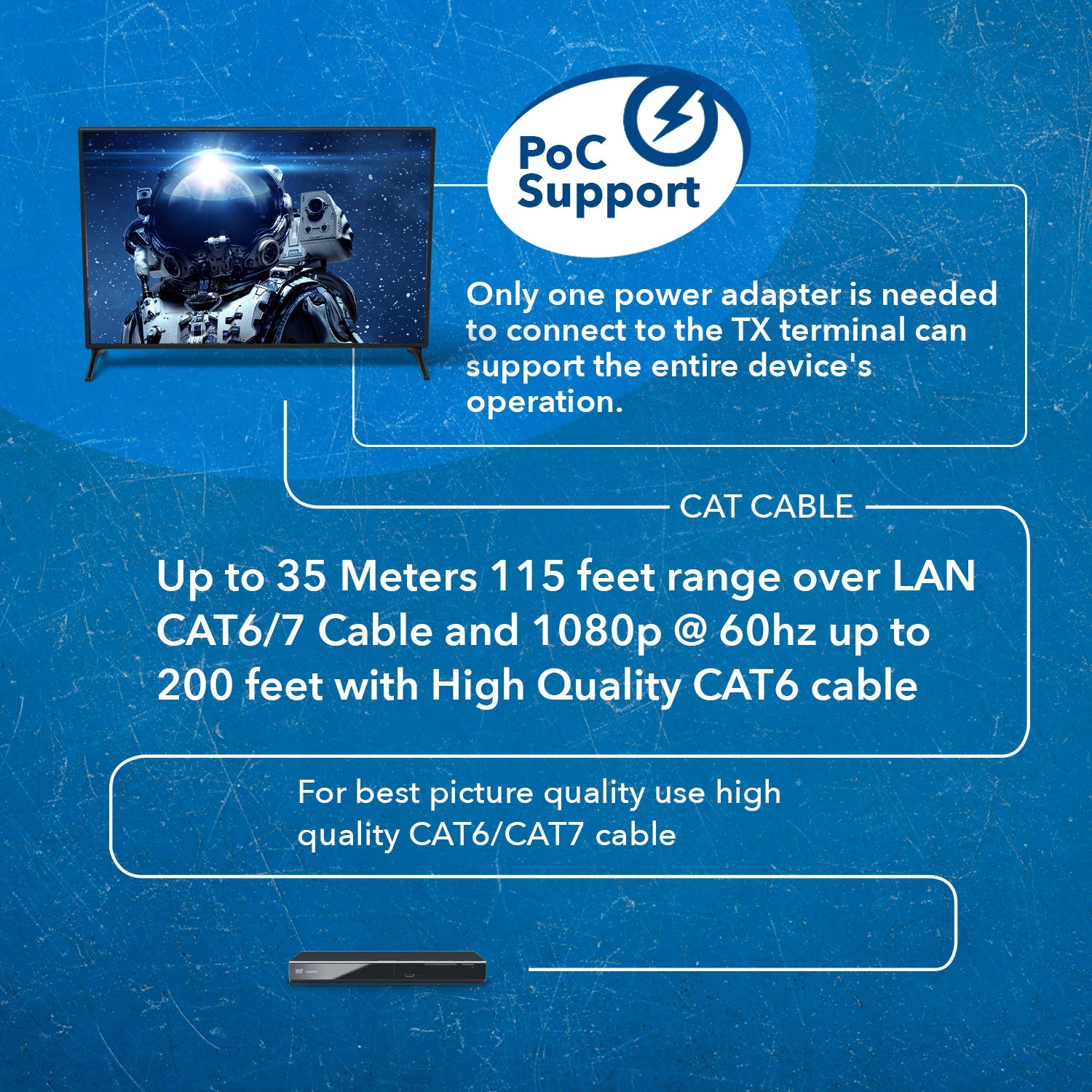 4K HDBaseT HDMI™ Extender (Loop) - 115ft (cat6)-EX-115UHD-K