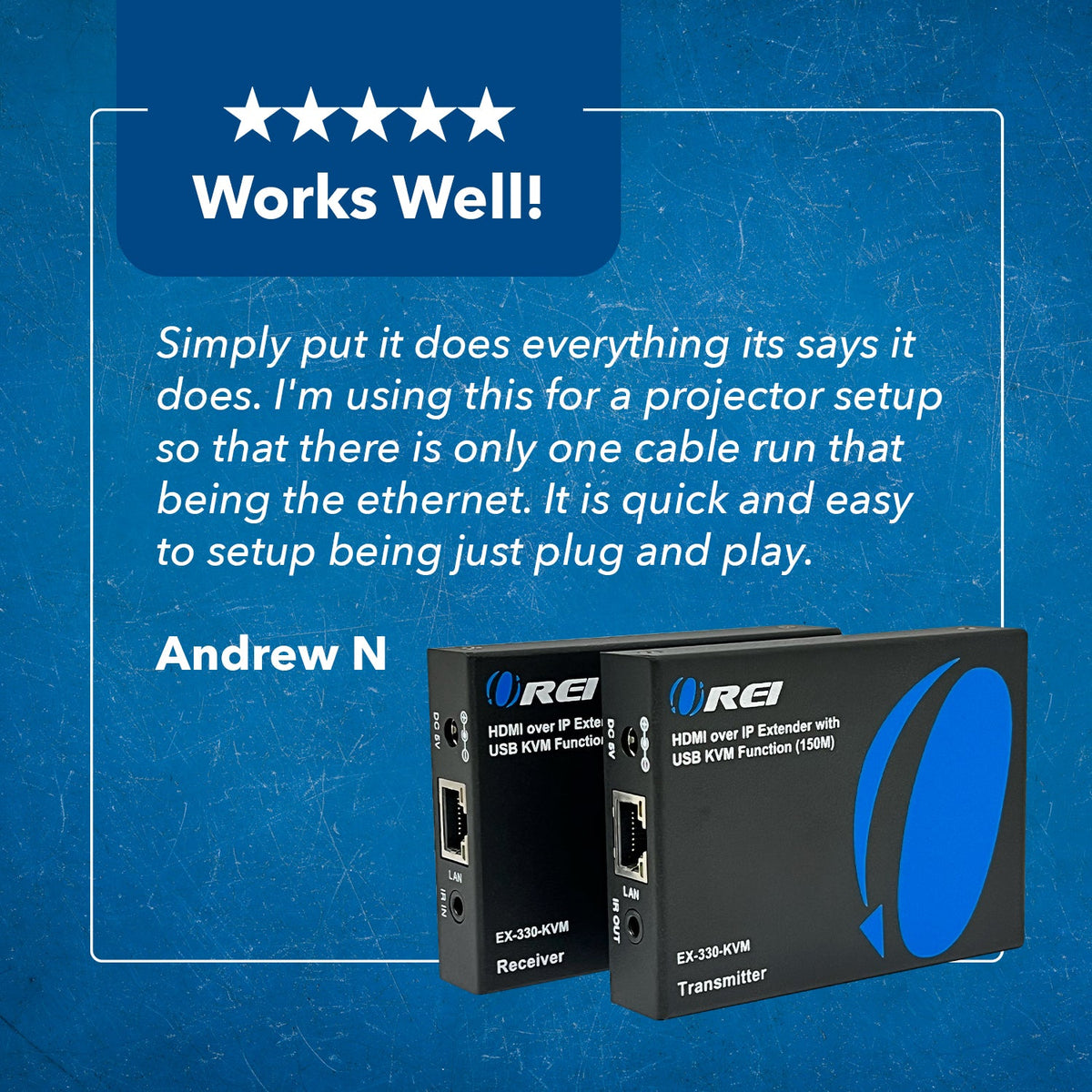 1080p HDMI™ Extender (Over IP, KVM) - 500ft (cat6)-EX-330-KVM