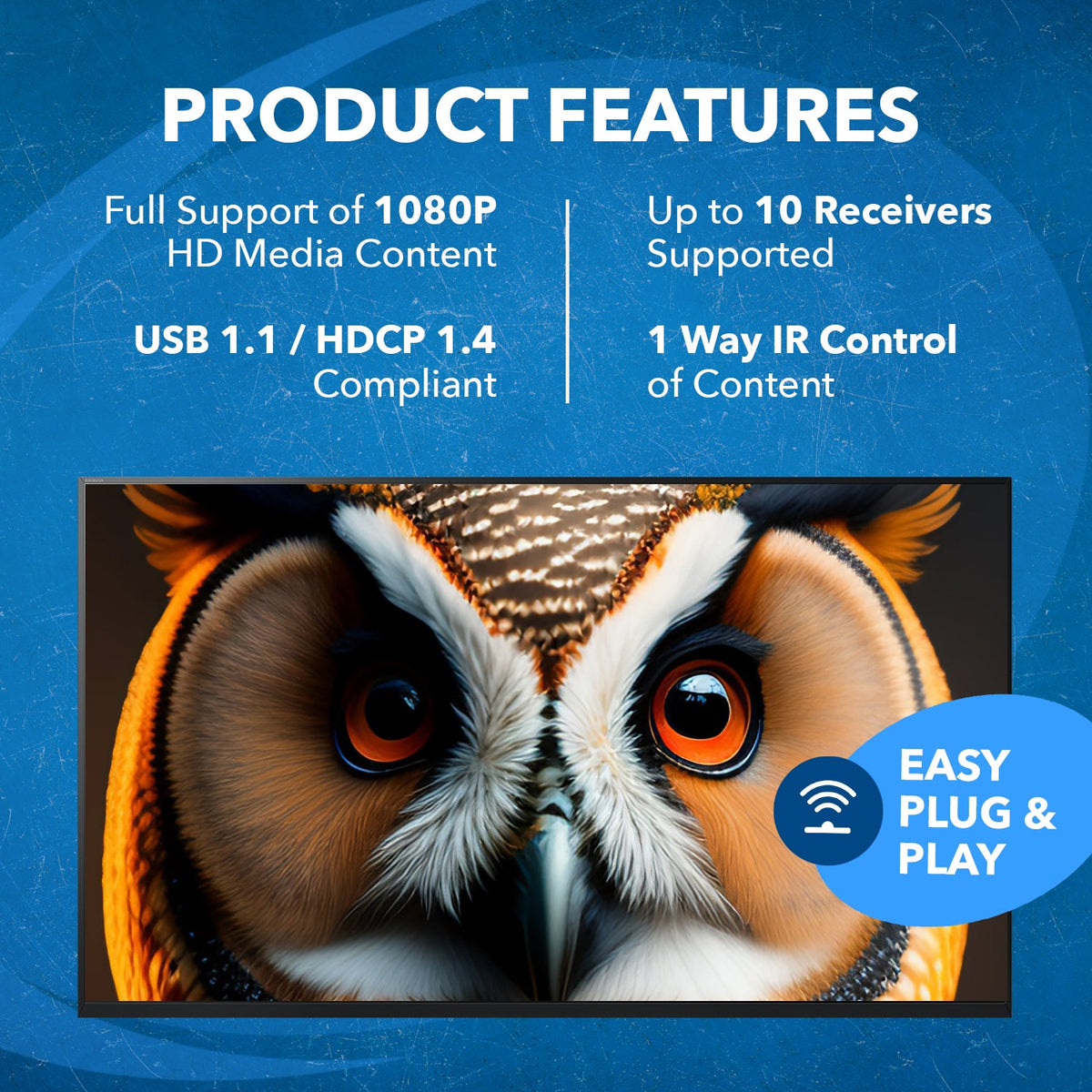 1080p HDMI™ Extender (Over IP, KVM) - 500ft (cat6)-EX-330-KVM