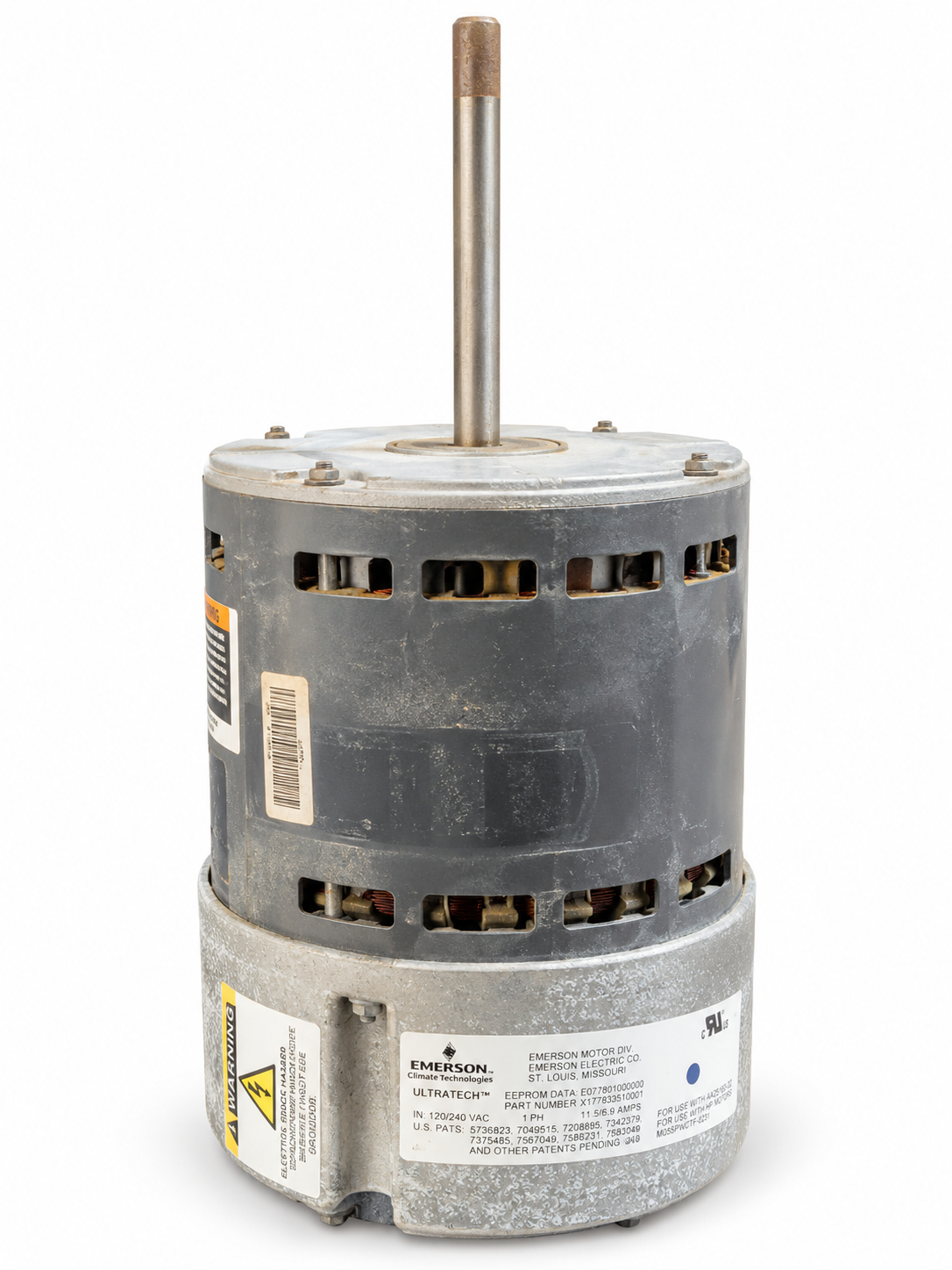 Emerson UltraTech complete ECM blower motor white background