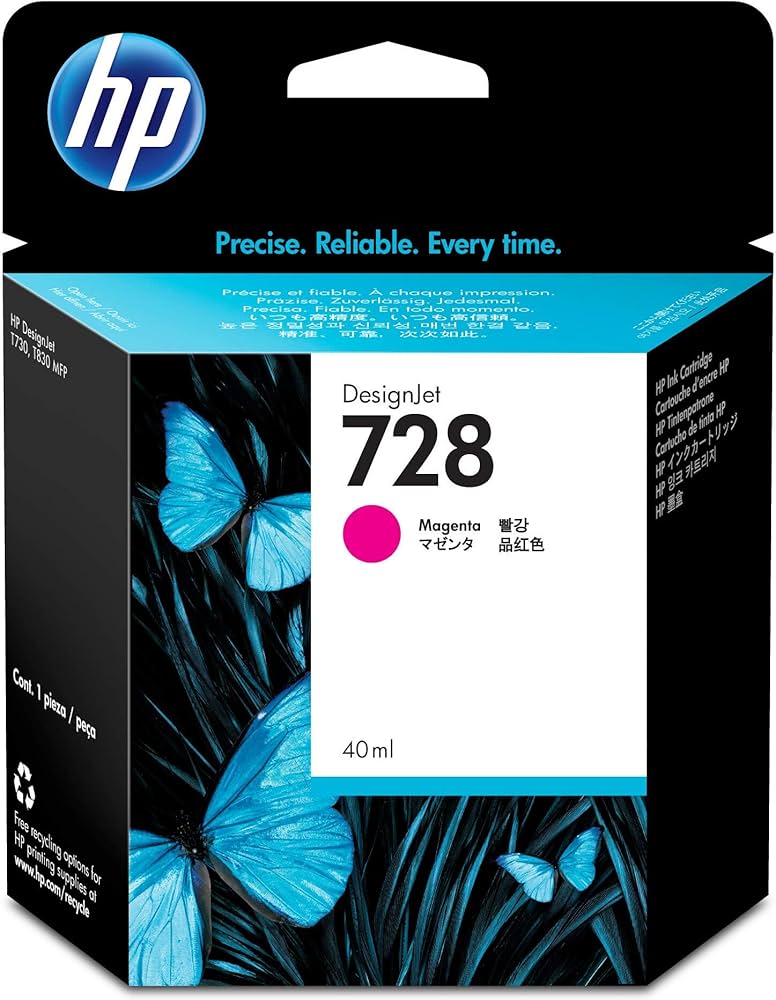 New, Pre-Owned - HP 728 High Yield Magenta Ink Cartridge, F9J62A