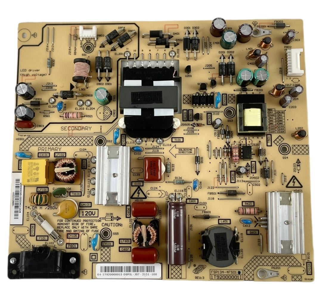Toshiba 1T92000001I Power Supply Board