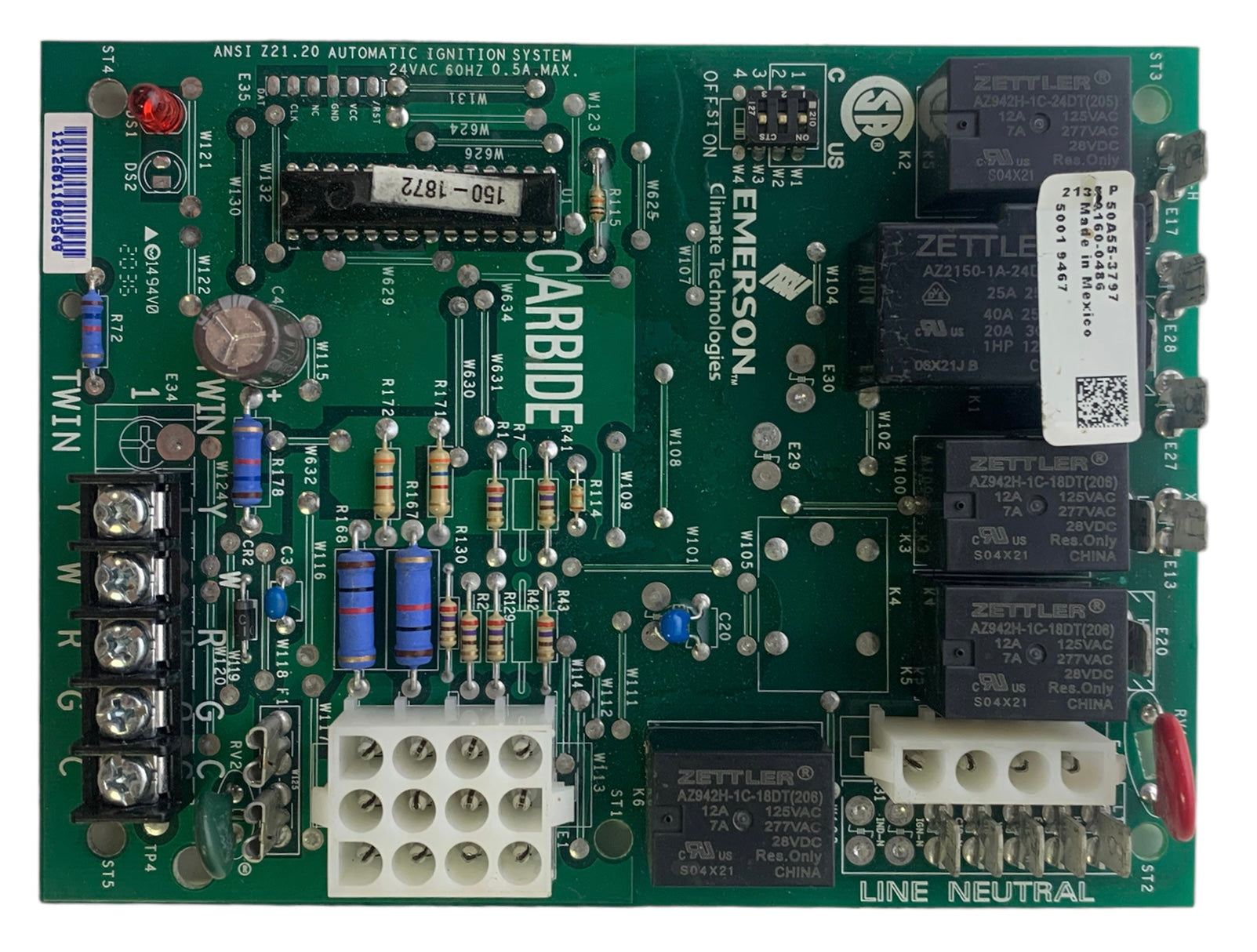 White Rodgers 50A55-3797 for Trane Furnace Control Board