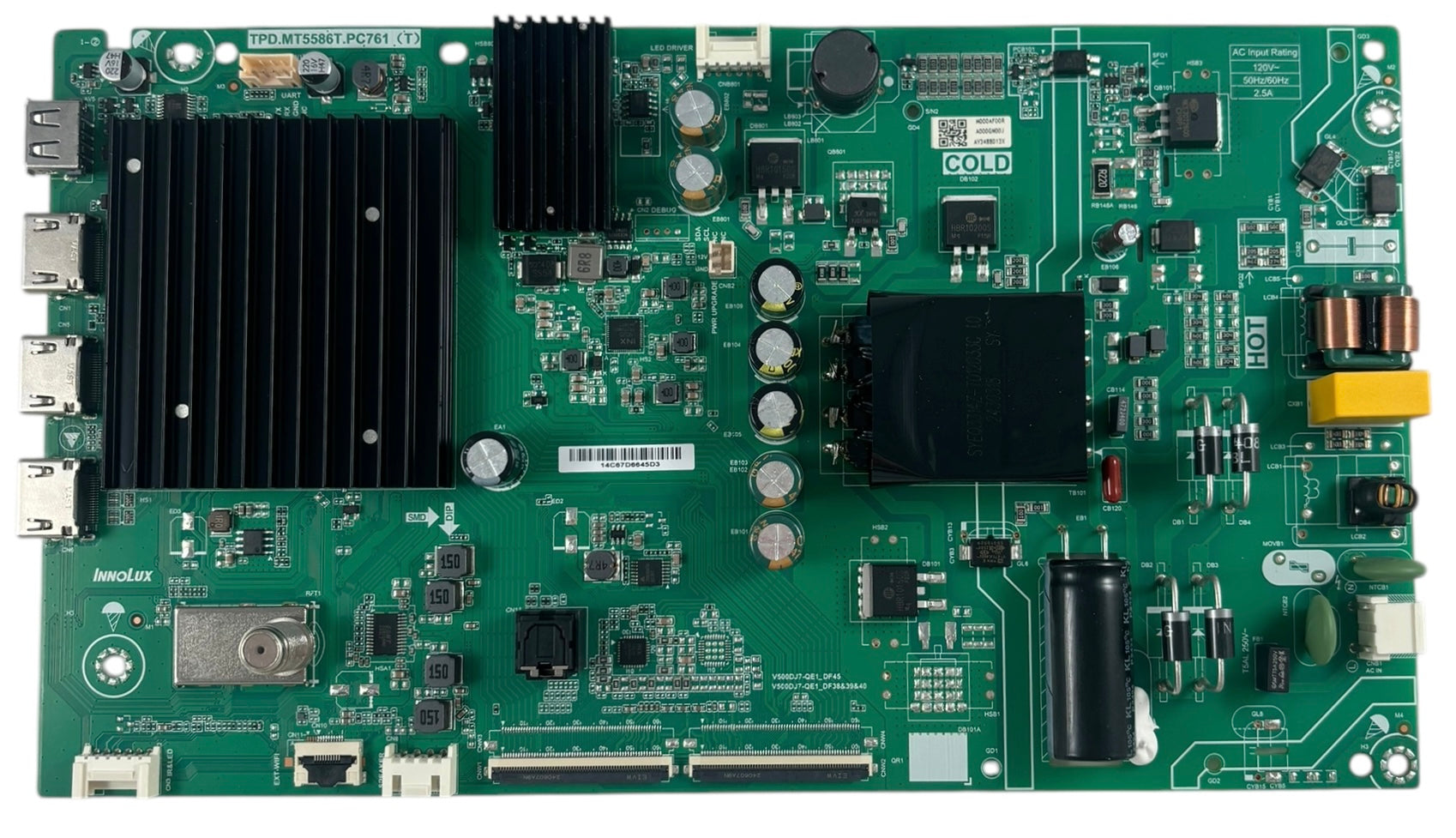 Vizio 6M03A000GN00J Main Board / Power Supply V4K50C-0809