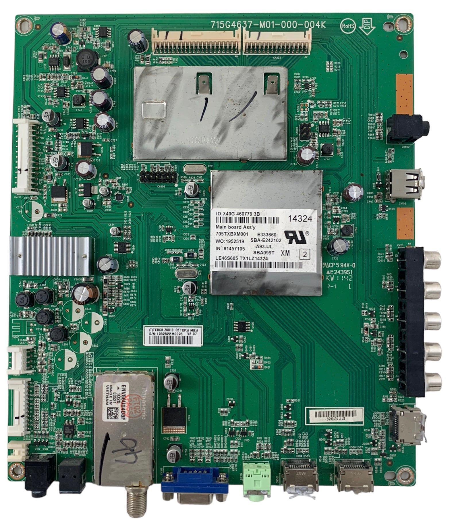 Hitachi 756TXBCBZK01302 Main Board for LE46S605