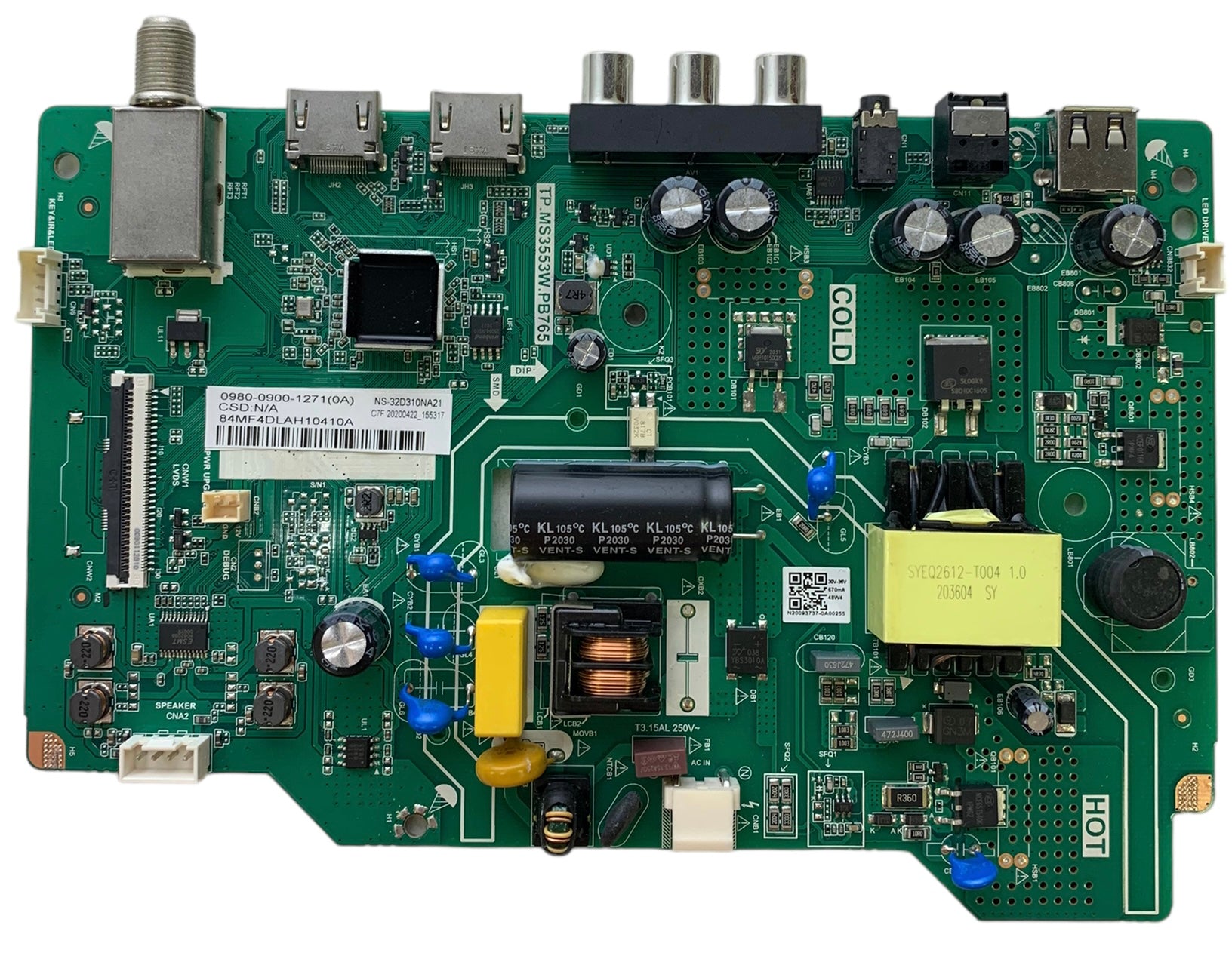 Insignia 0980-0900-1271 Main Board / Power Supply for NS-32D310NA21