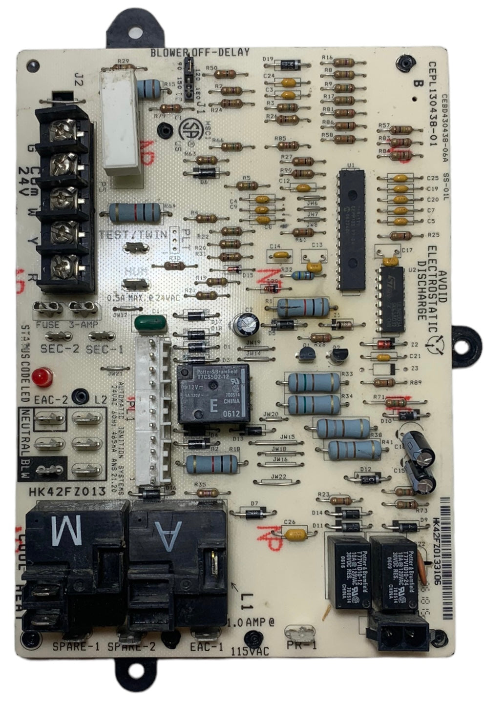 Carrier Bryant HK42FZ061 (CEPL130438-01) Furnace Control Board