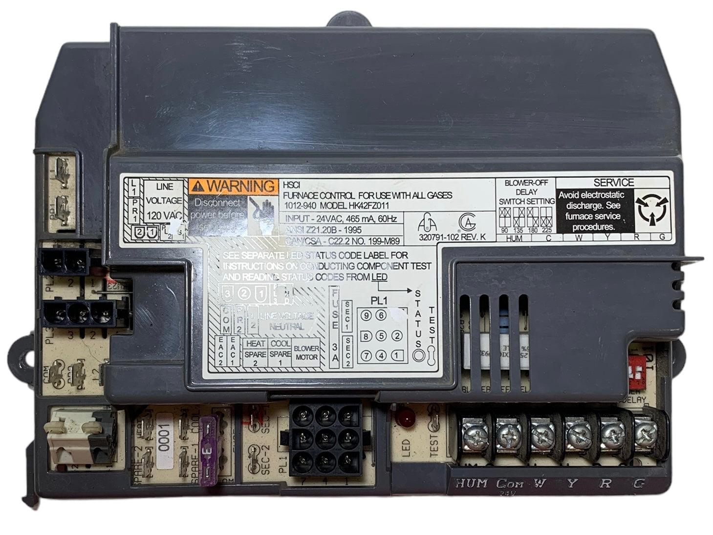 Honeywell HK42FZ011 Furnace Control Board