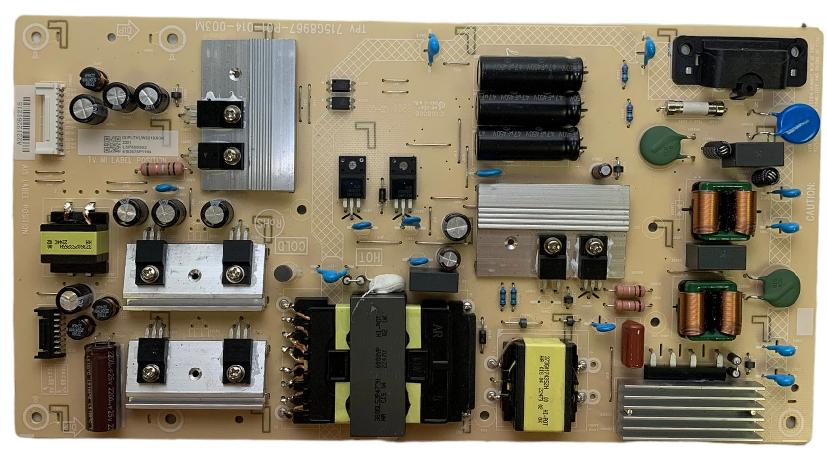 Sharp Insignia PLTVLW321XXGK Power Supply Board NS-55F301NA22
