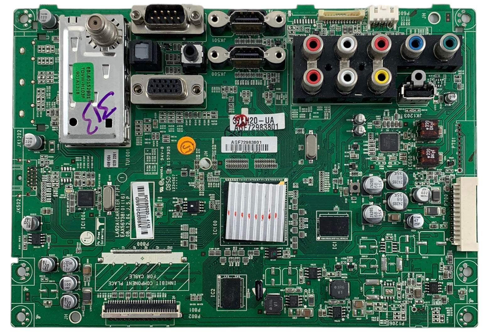 LG AGF72983801 (EAX56738102) Main Board for 37LH20-UA