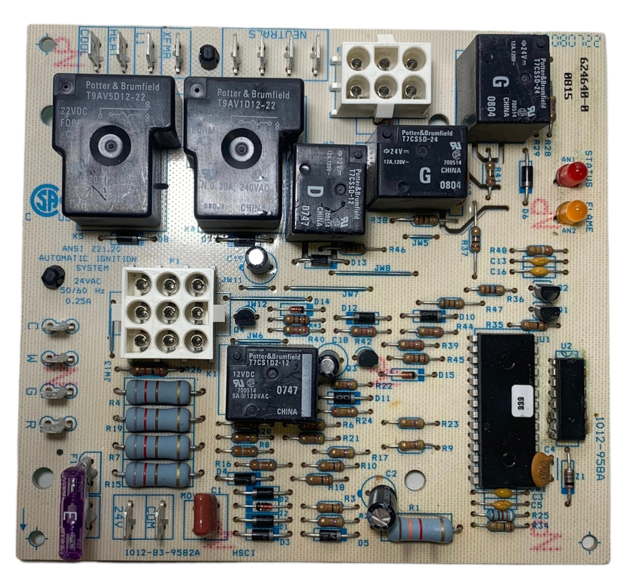 Honeywell 624640-0 (1012-958A) Furnace Control Board