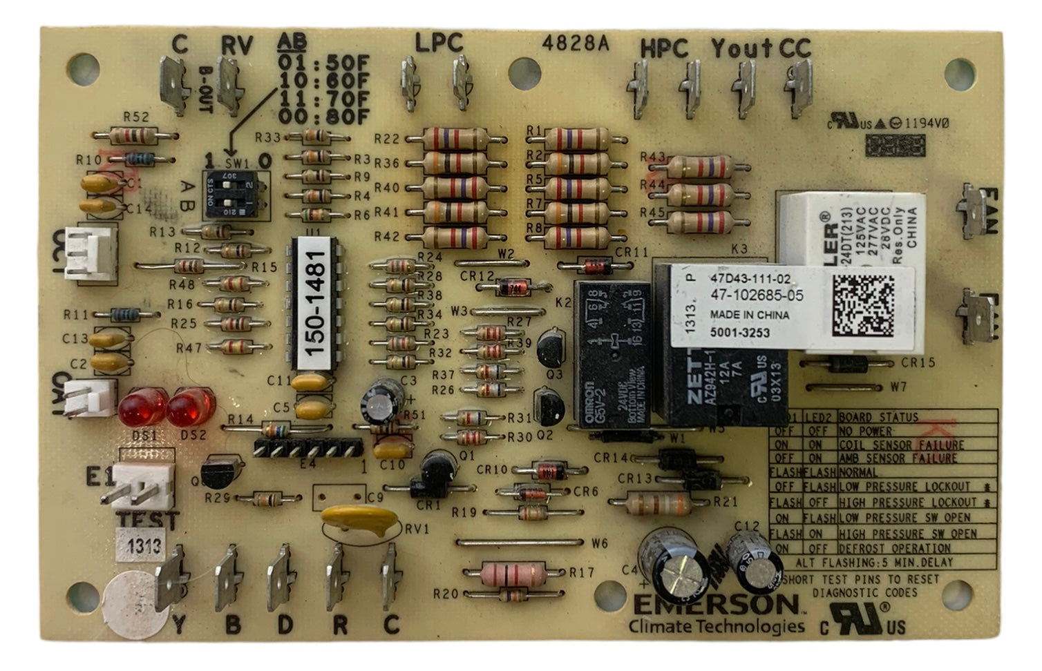 Rheem Rhuud 47-102685-05 Defrost Control Board