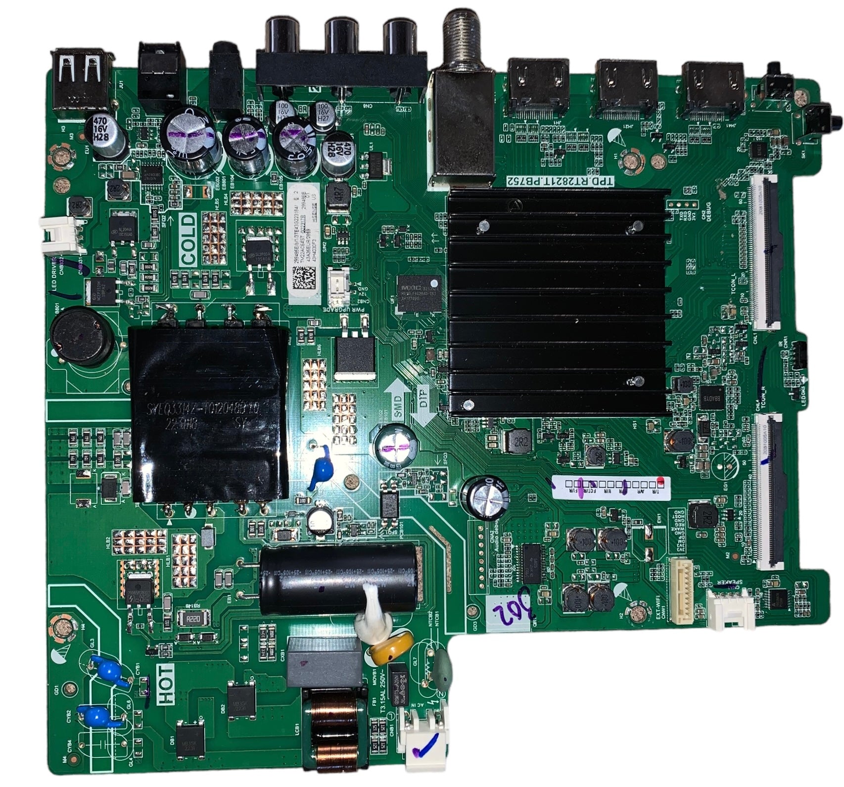 Hisense 299485 299486 TPD.RT2821T.PB752 Main Board 43H4030F3