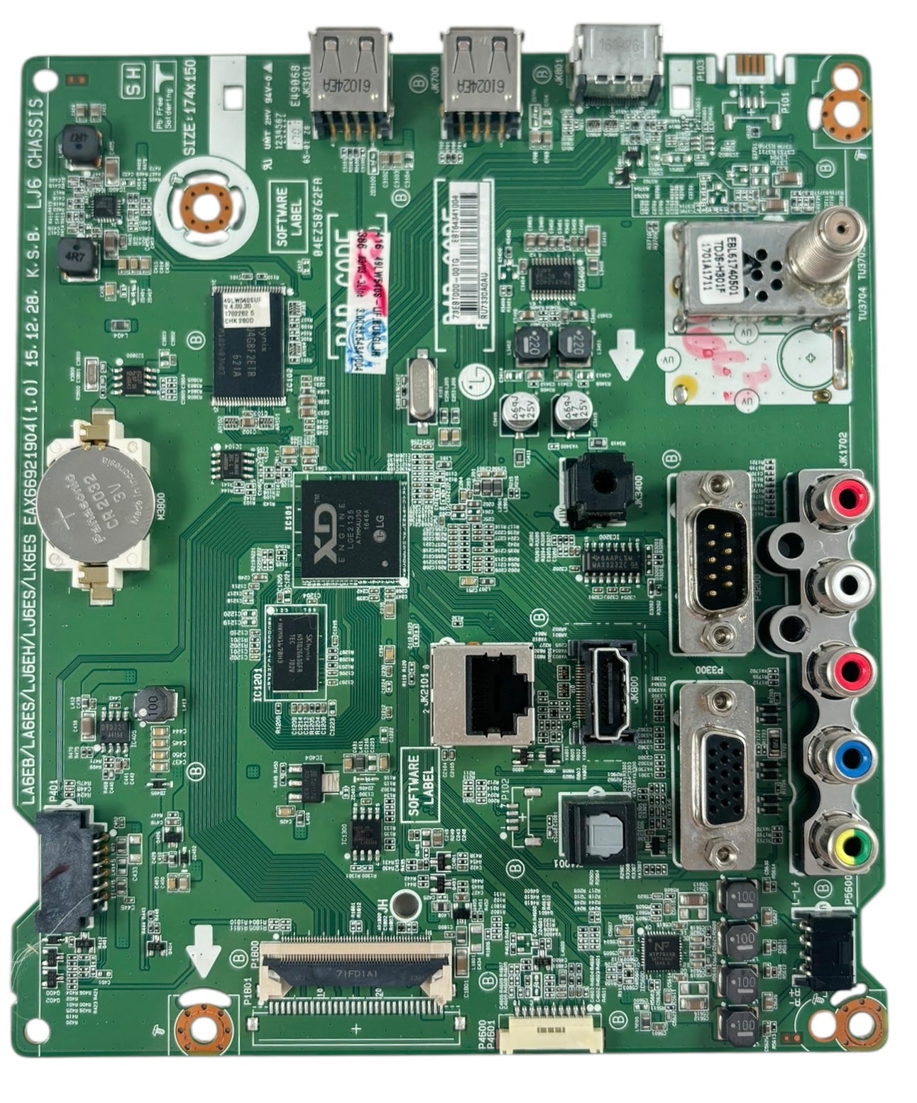 LG EBT64341004 Main Board for 49LW540S-UF