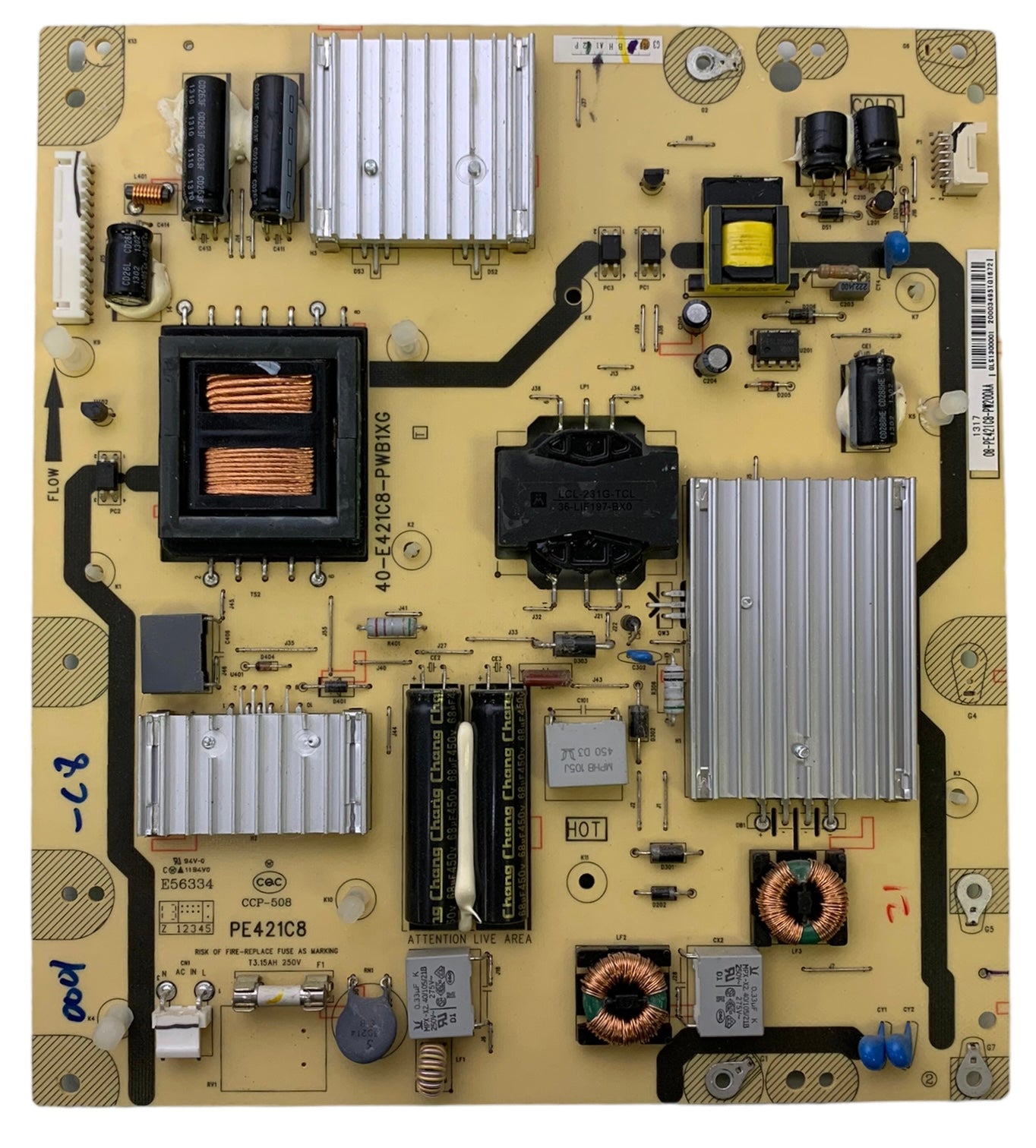 TCL 08-PE421C8-PW200AA (PE421C8) Power Supply LE50FHDE3010M