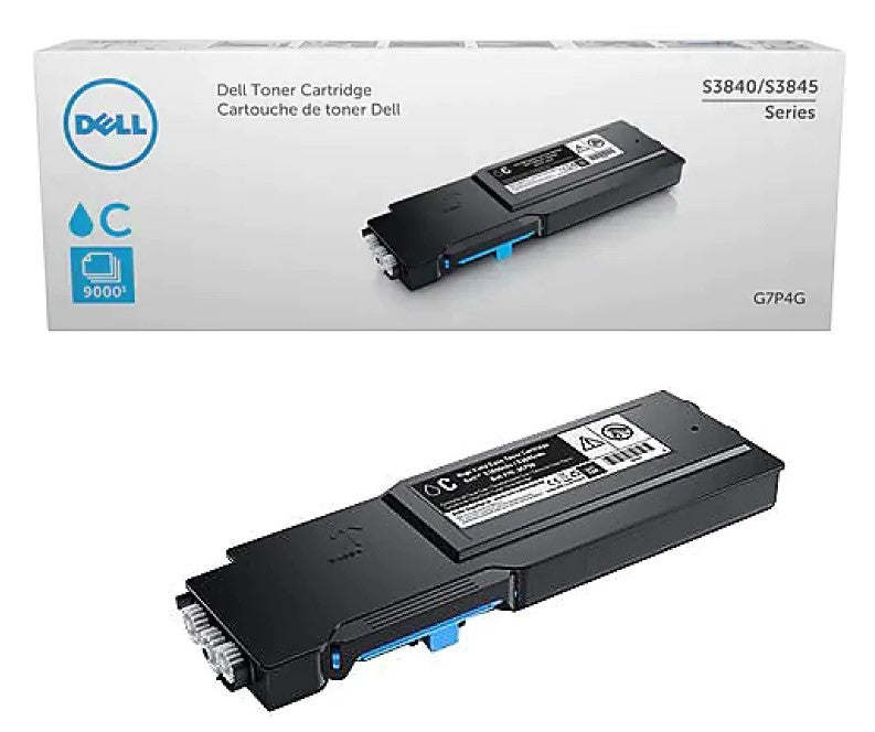 New, Pre-owned, Original Dell S3840/S3845 Standard Yield Cyan Toner Cartridge, G7P4G