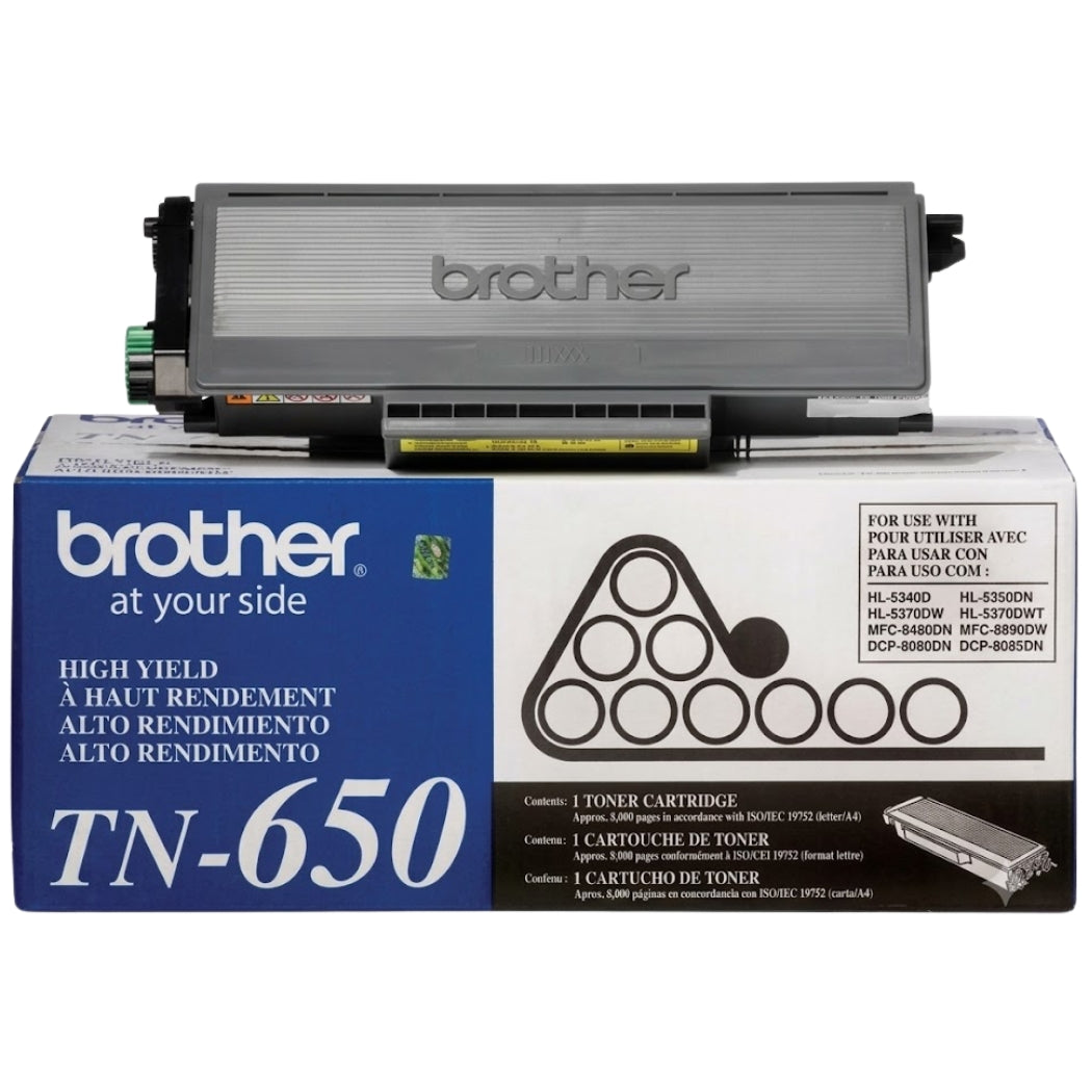 New, Pre-Owned - Brother TN-650 High-Yield Black Toner Cartridge