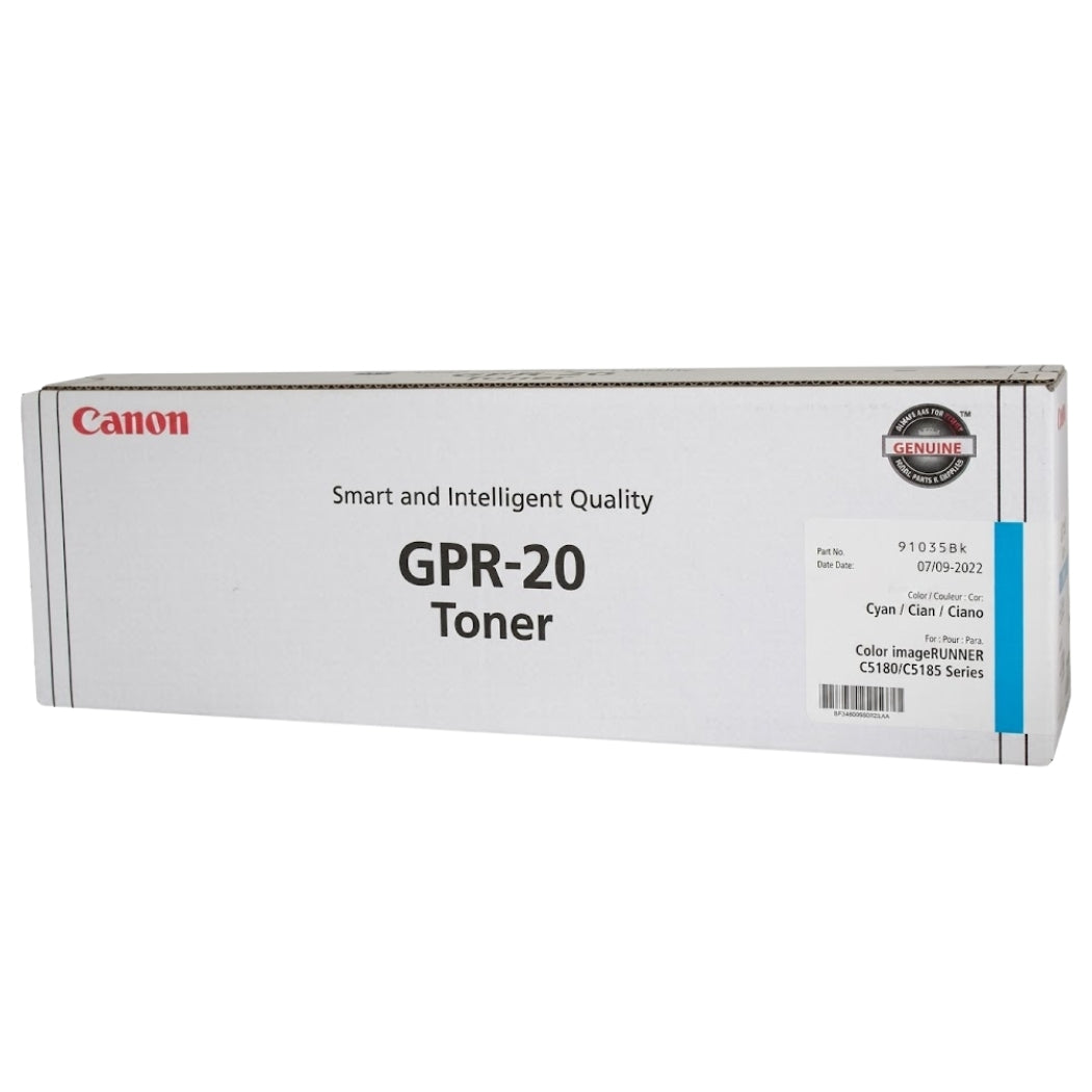 New, Pre-Owned - Canon GPR-20 Cyan Toner Cartridge, 1068B001