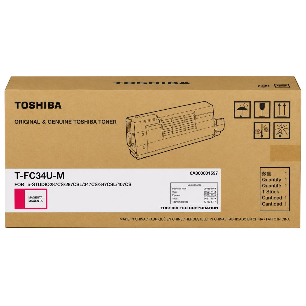 New, Pre-Owned - Toshiba T-FC34U-M Magenta Toner Cartridge