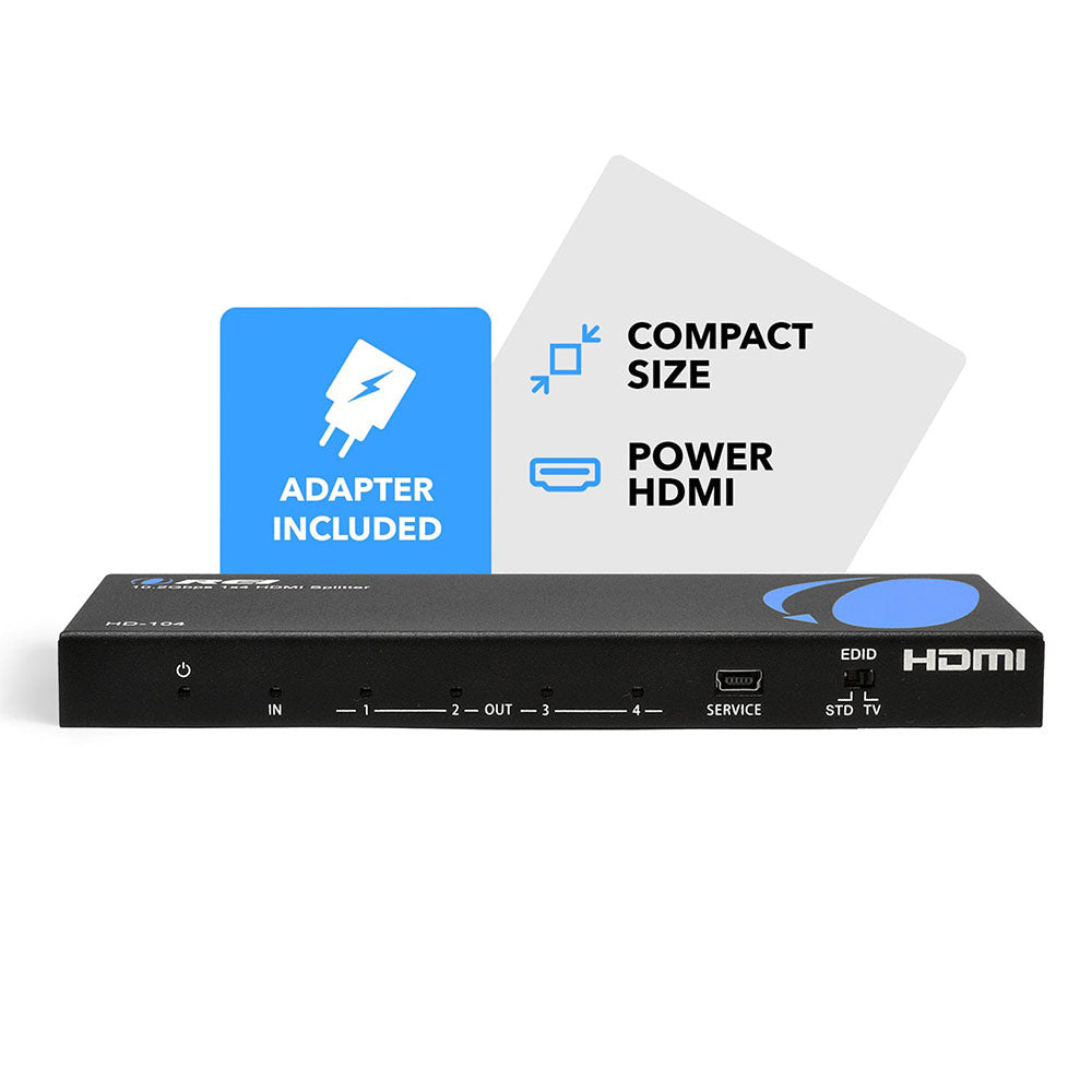 4K@30Hz 1x4 HDMI™ Splitter-HD-104
