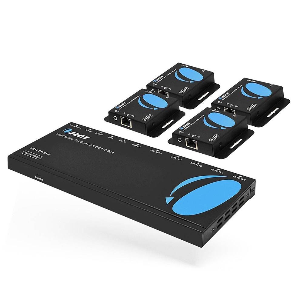 4K@30Hz 1x4 HDMI™ Extender Splitter (Loop) - 230ft (cat6)-HD14-EX165-K