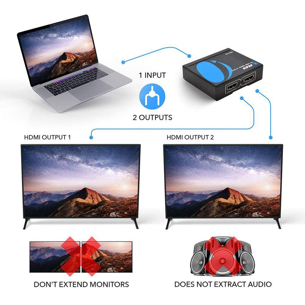 4K@30Hz 1x2 HDMI™ Splitter (HDS-102)