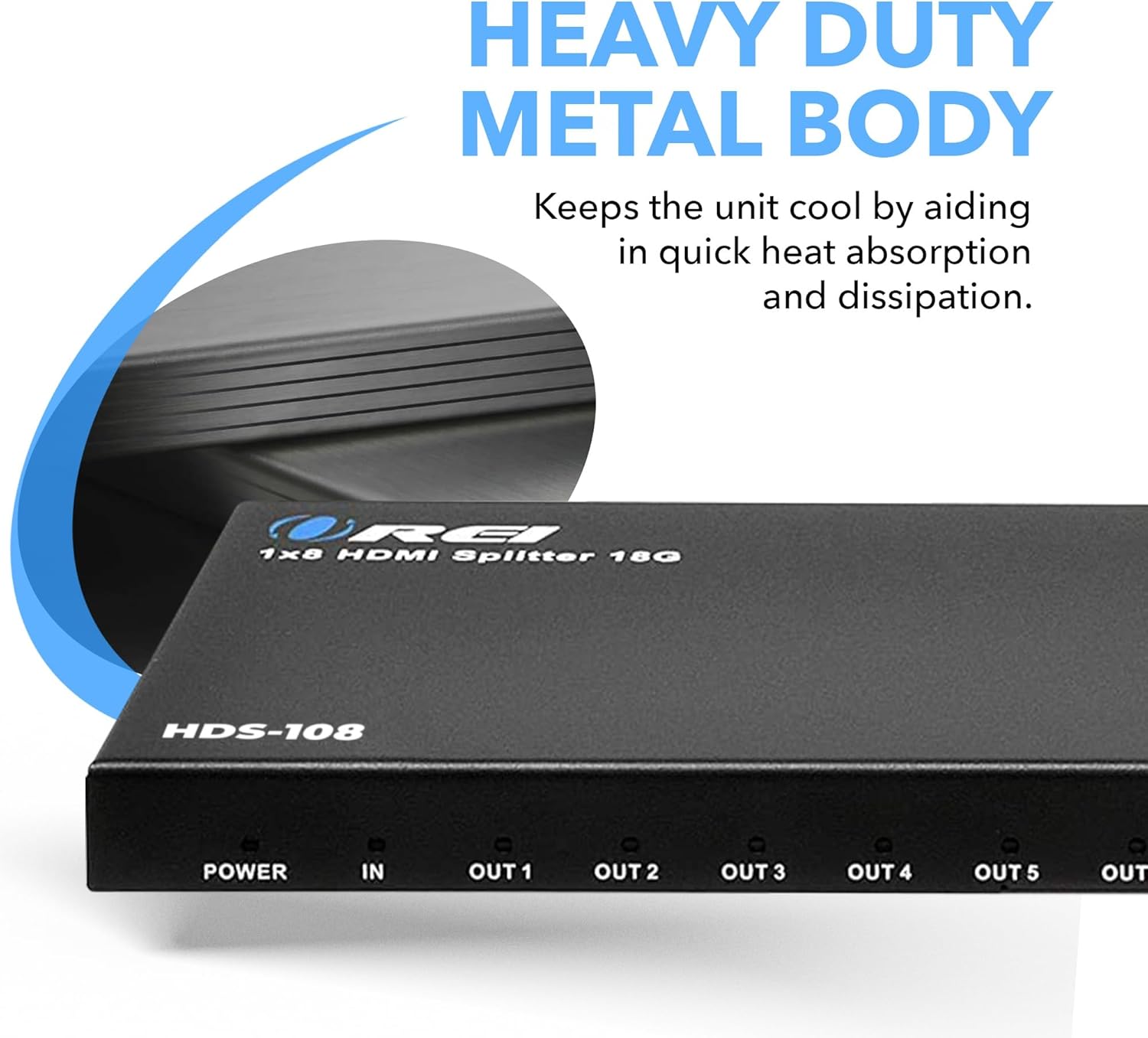 4K@60Hz 1x8 HDMI™ Splitter-HDS-108