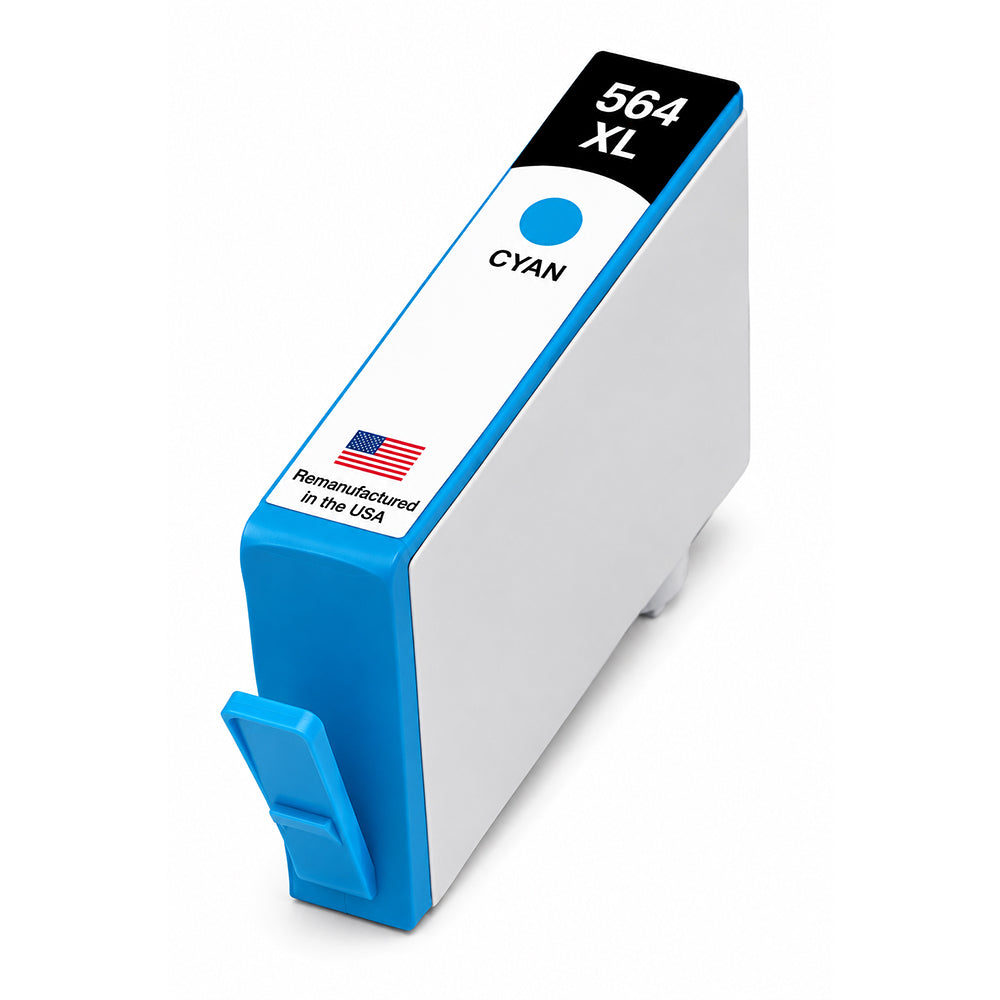 U.S. Remanufactured for HP 564XL (CB323WN) Cyan Ink Cartridge