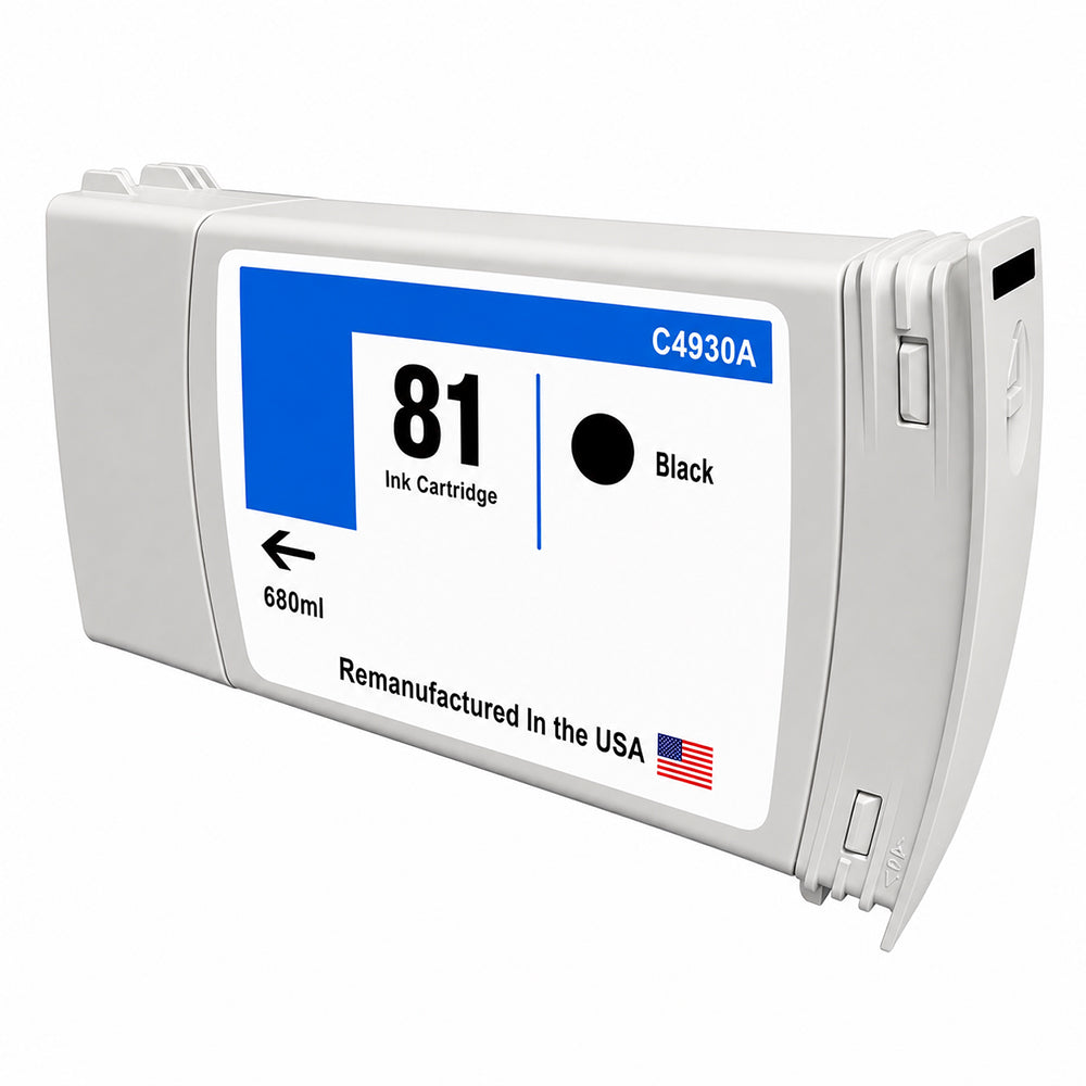 U.S. Remanufactured Ink Cartridge for HP 81 680mL Black