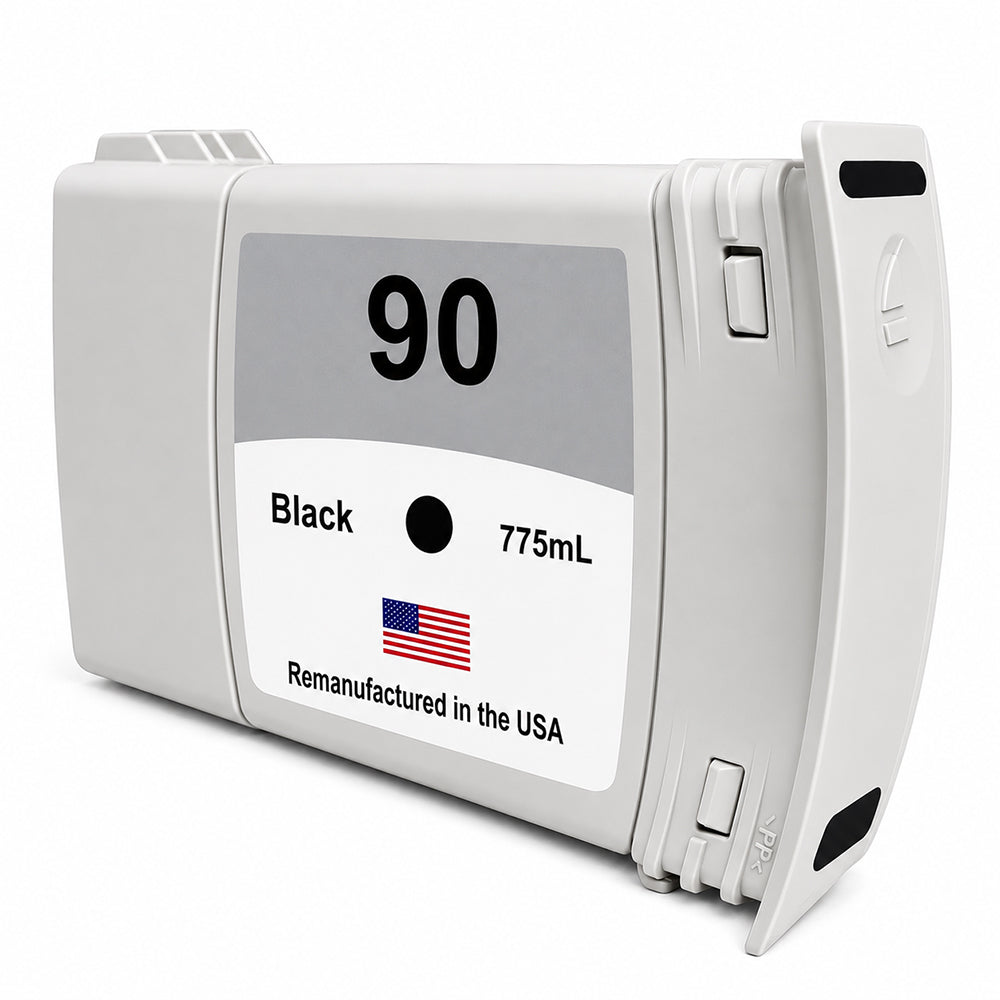 U.S. Remanufactured Ink Cartridge for HP 90 775mL (C5059A) Black