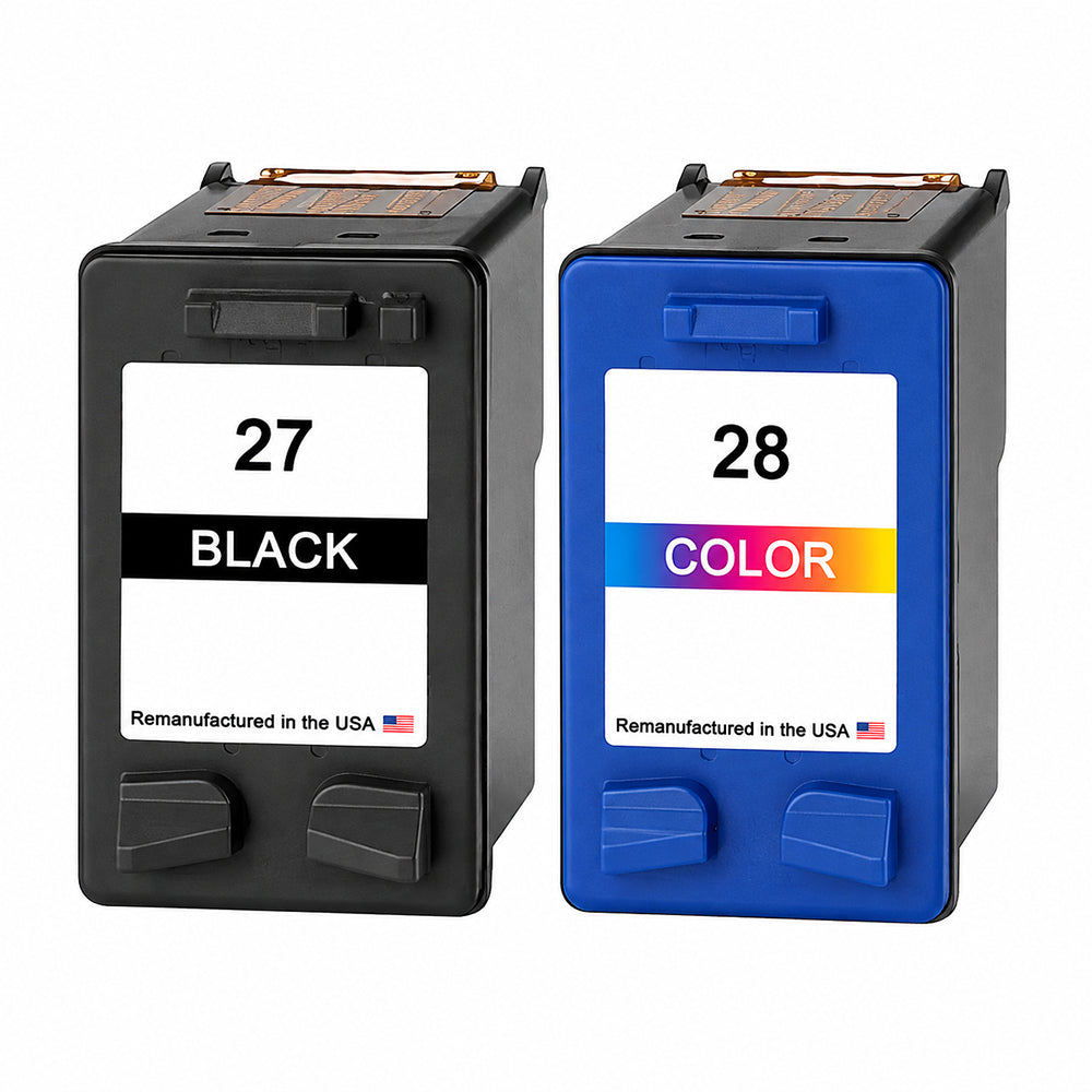 U.S. Remanufactured for HP 27 Black / 28 Color Combo Pack Ink Cartridges