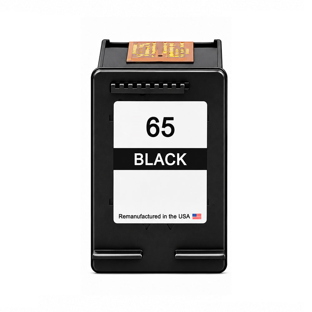 U.S. Remanufactured for HP 65 (N9K02AN) Black Ink Cartridges