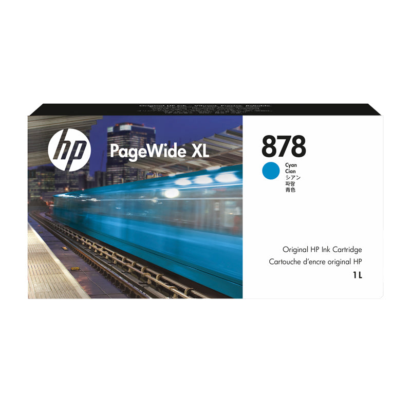 New, Pre-Owned - HP 878 PageWide XL 1L Cyan Ink Cartridge (312Z2A)