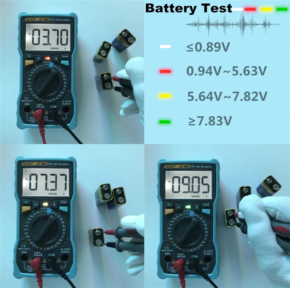 BSIDE ZT-M0 Manual Multimeter with LCD & Battery Test