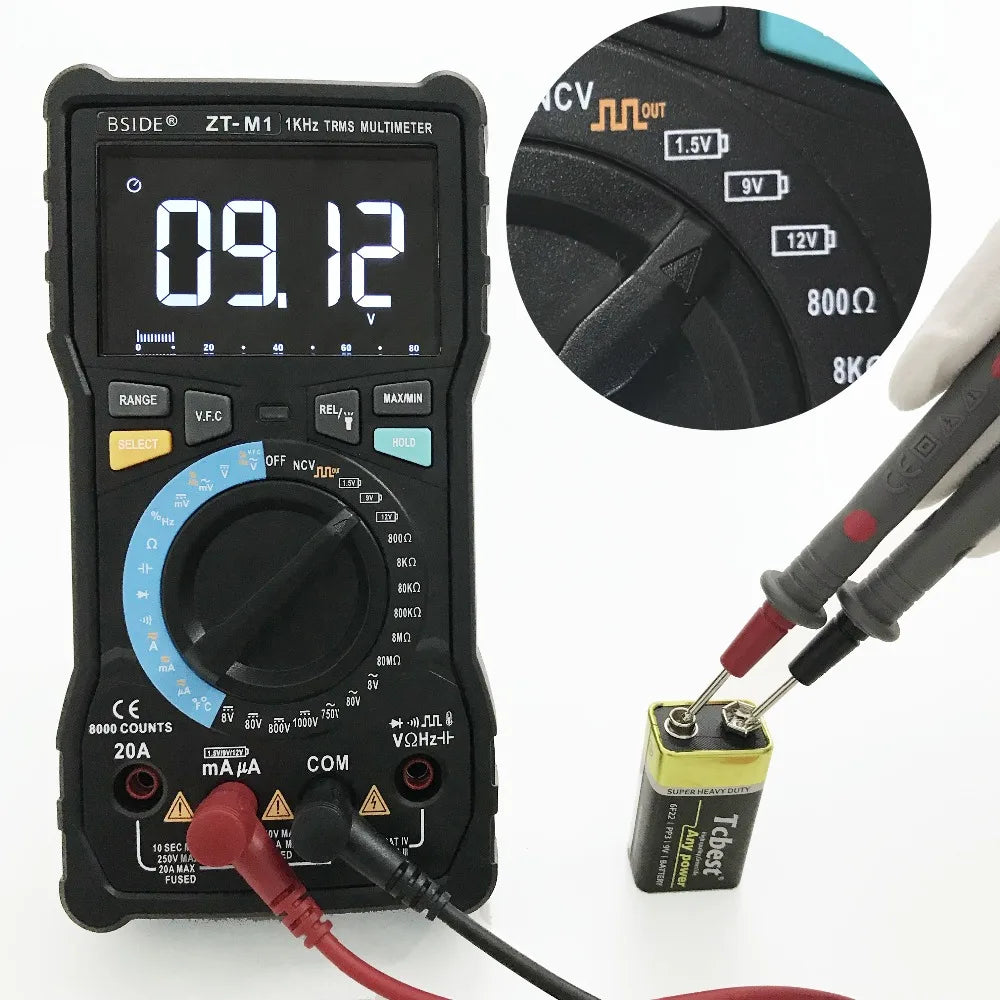 BSIDE ZT-M1 Multimeter with Auto/Manual Mode & Triple Display