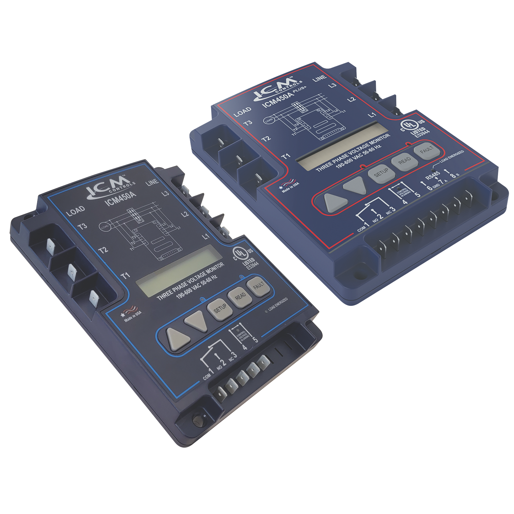 ICM Controls ICM450A 3 Phase Line Voltage Monitor - Delay on Break Timer, 0-10 Minutes (English & Spanish)