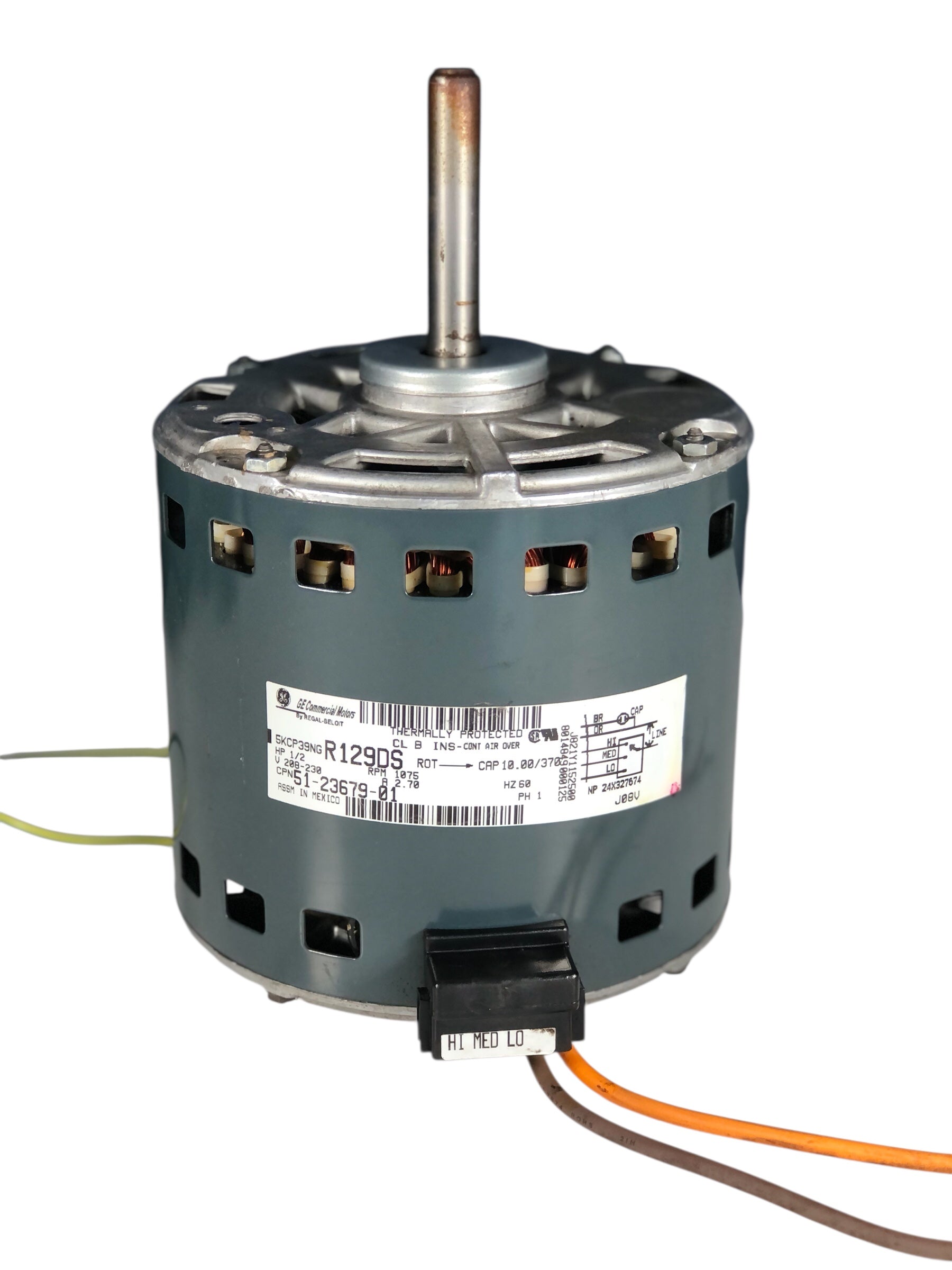 GE 5KCP39NGR129DS Blower Motor 1/2hp 208-230v 1075rpm (Refurbed)