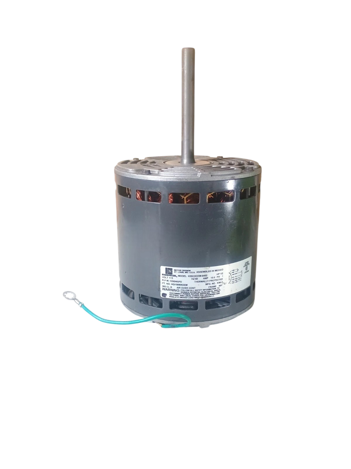 US MOTORS K55HXCEM-6402 1009052 BLOWER MOTOR 1/2 HP, 115V 1050/4SPD