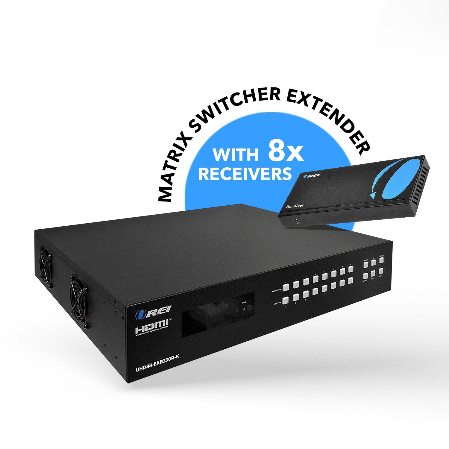 4K HDBaseT 8x8 HDMI™ Extender Matrix (Loop) - 230ft (cat6)-UHD88-EXB230R-K